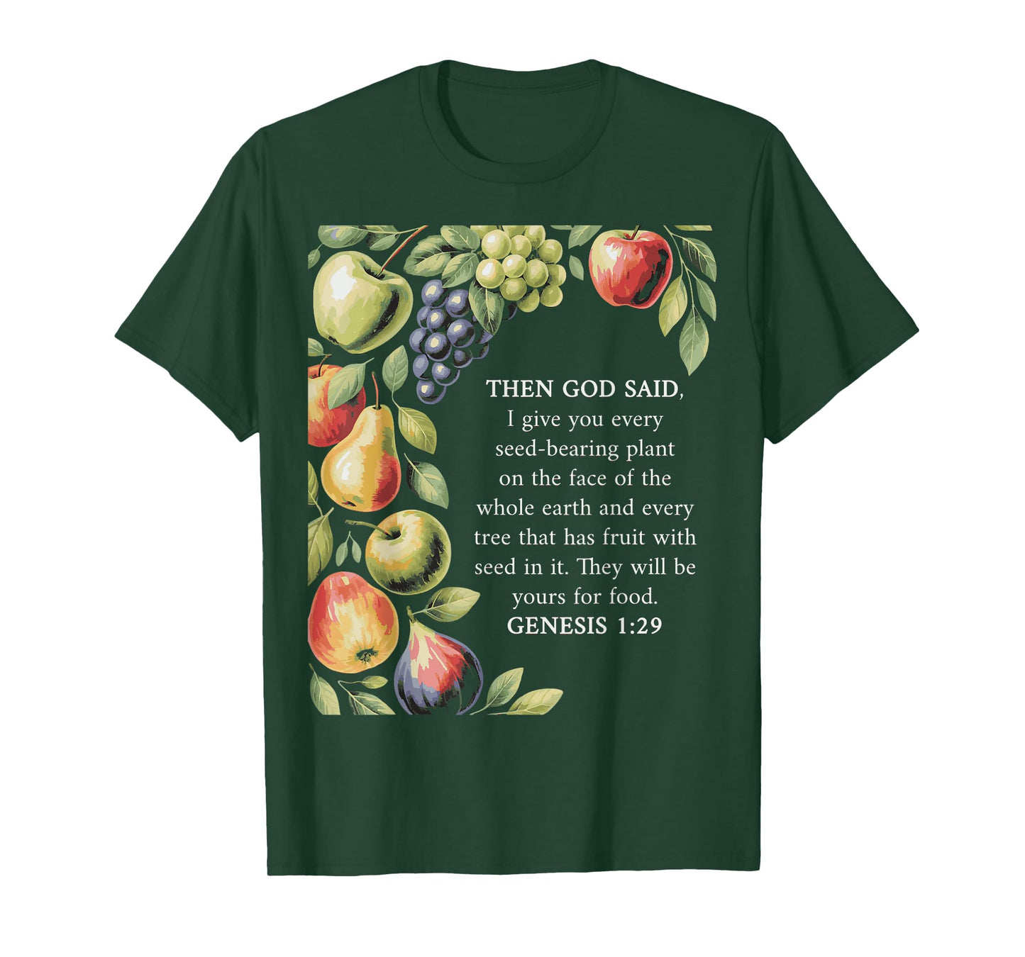 Genesis 1:29 Plant Based Diet Vegan Bible Verse T-Shirt