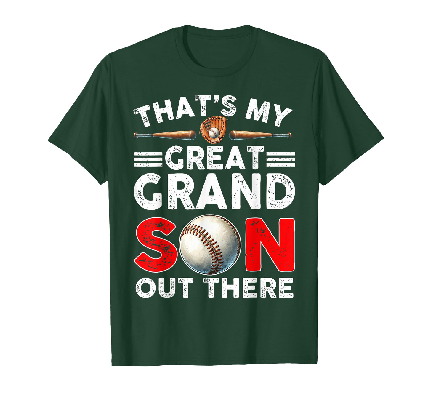 Vintage That's My Great Grandson Out There Baseball Womens T-Shirt