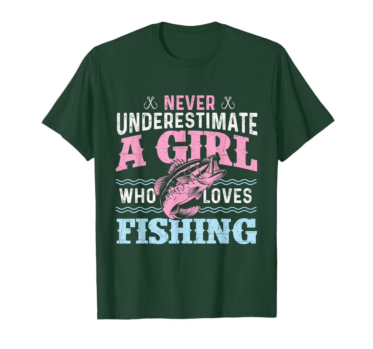 Never Underestimate A Girl Who Loves Fishing - Fish Lover T-Shirt