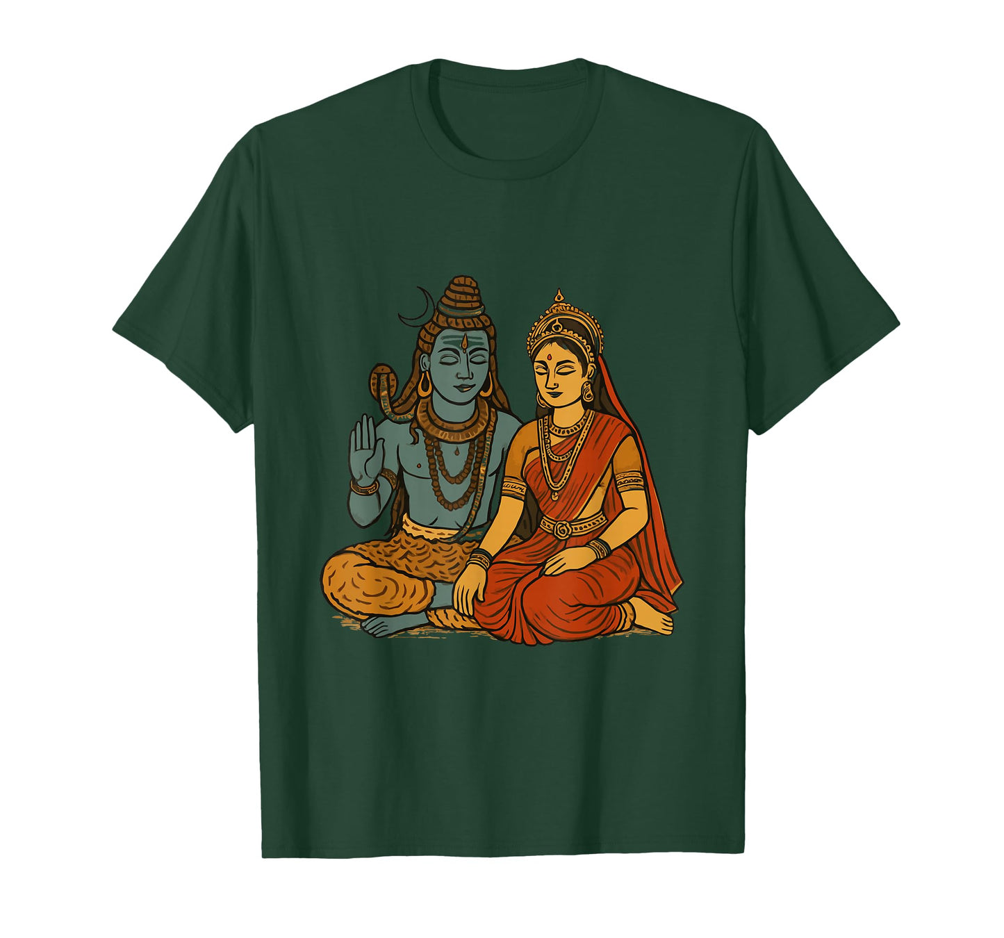 Lord Shiva Durga Hindu God Mahadeva Goddess Parvati T-Shirt