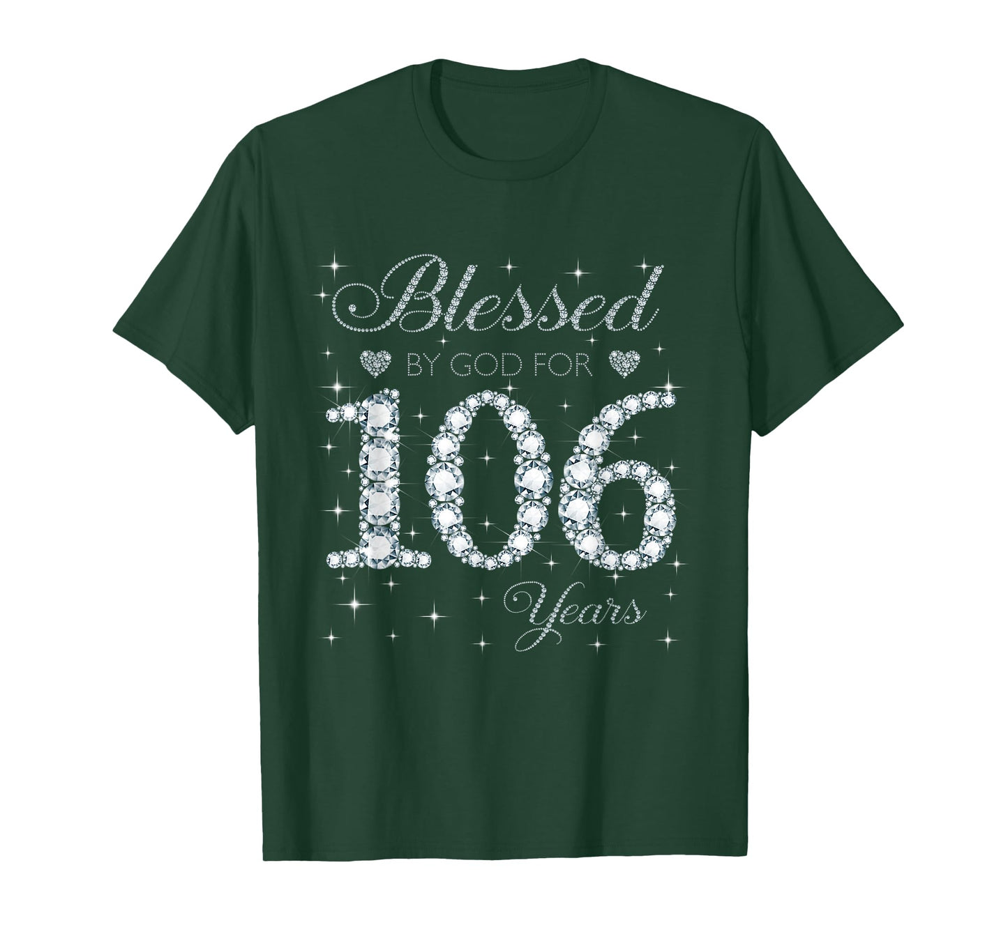 Blessed by God For 106 Years Old 106th Birthday Women Lady T-Shirt