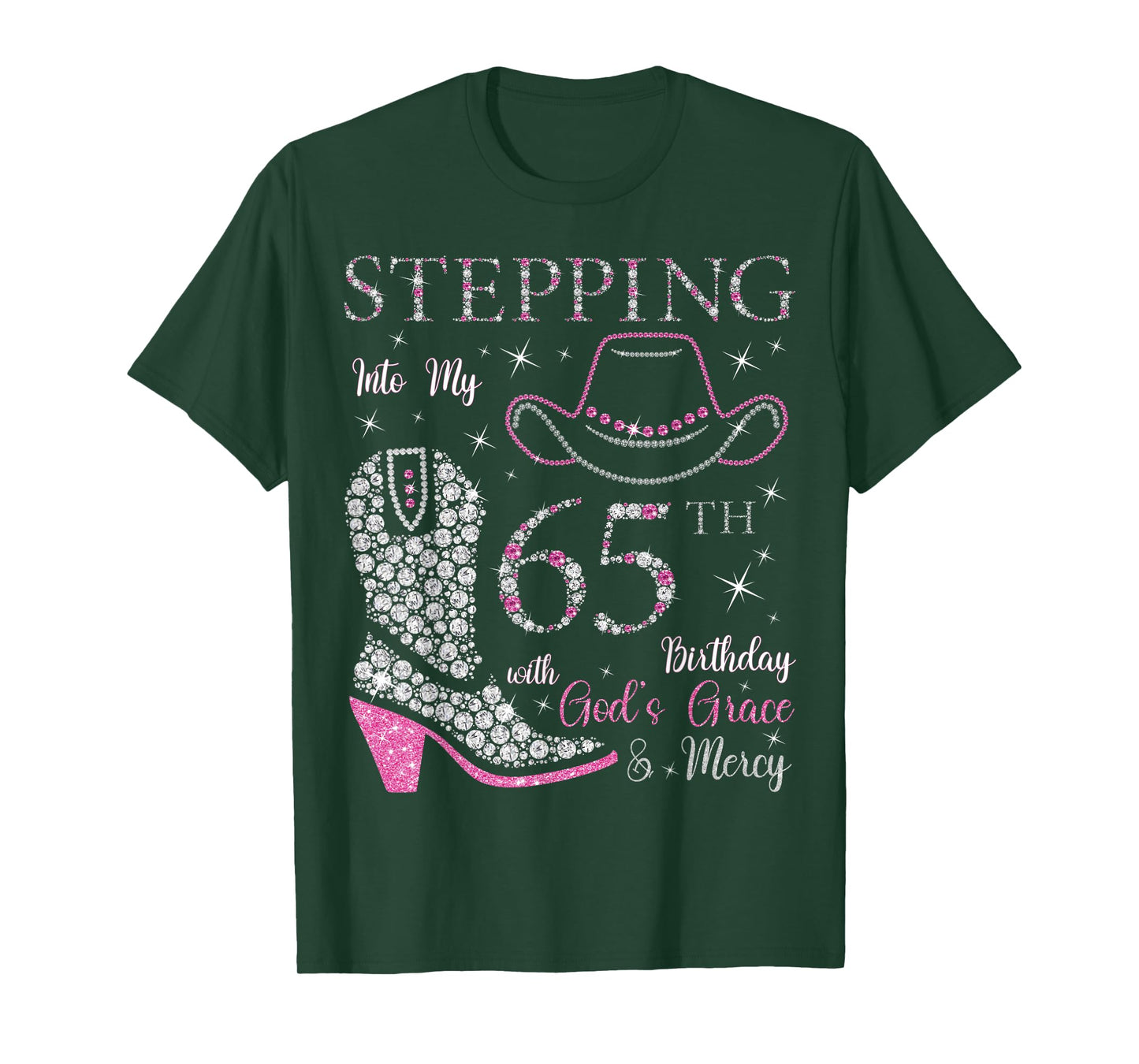 Stepping Into My 65th Birthday With God's Grace and Mercy T-Shirt
