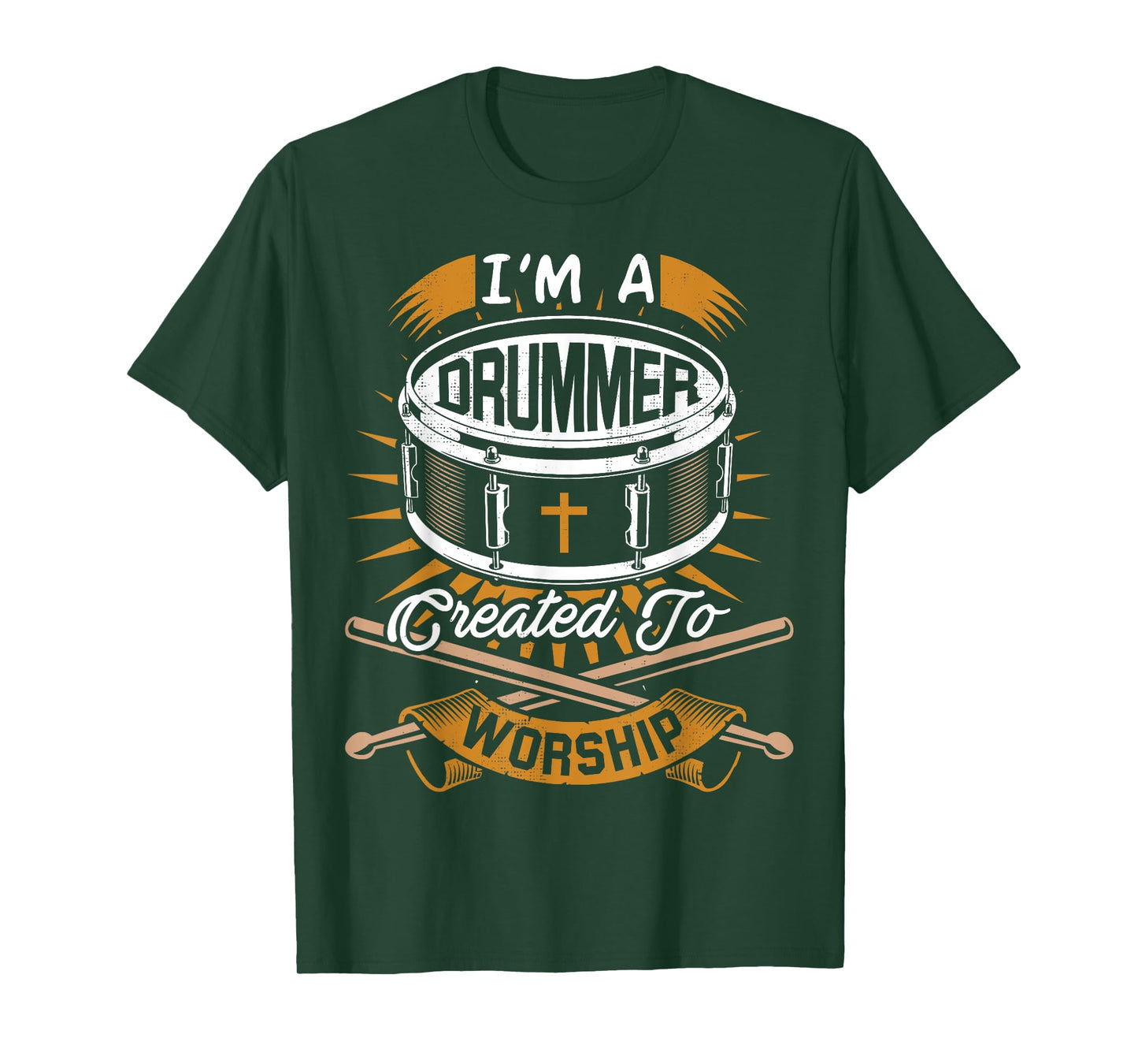 Christian Drummer Gift Idea for Drummers Who Rock God T-Shirt