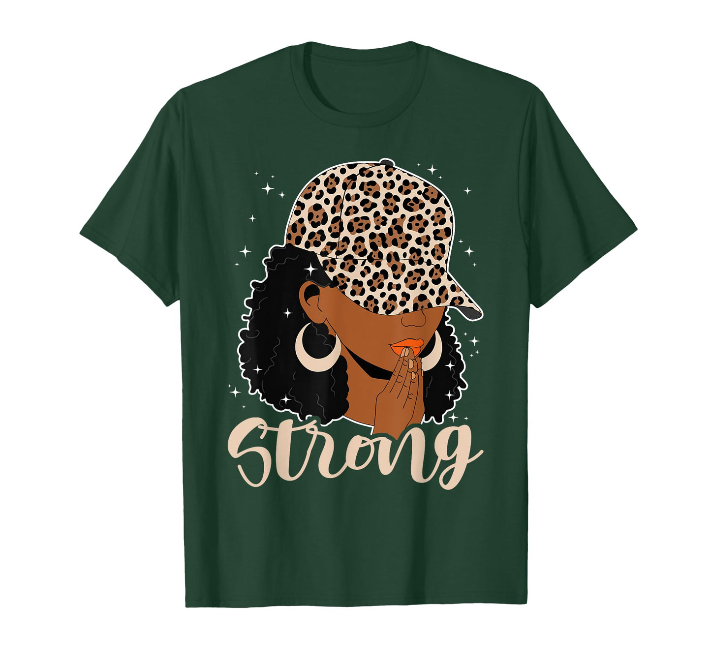 Strong Black Woman Praying Afro African American Christian T-Shirt