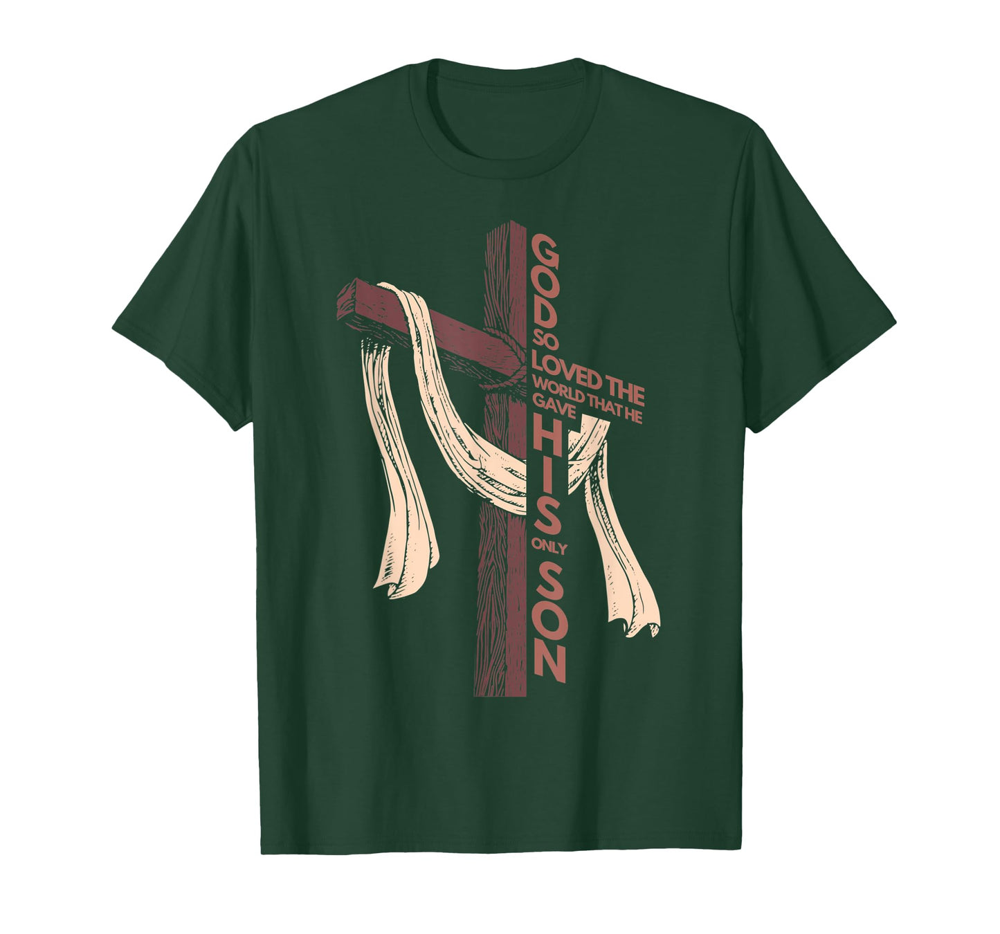 John 3:16 Christian Cross Bible T-Shirt