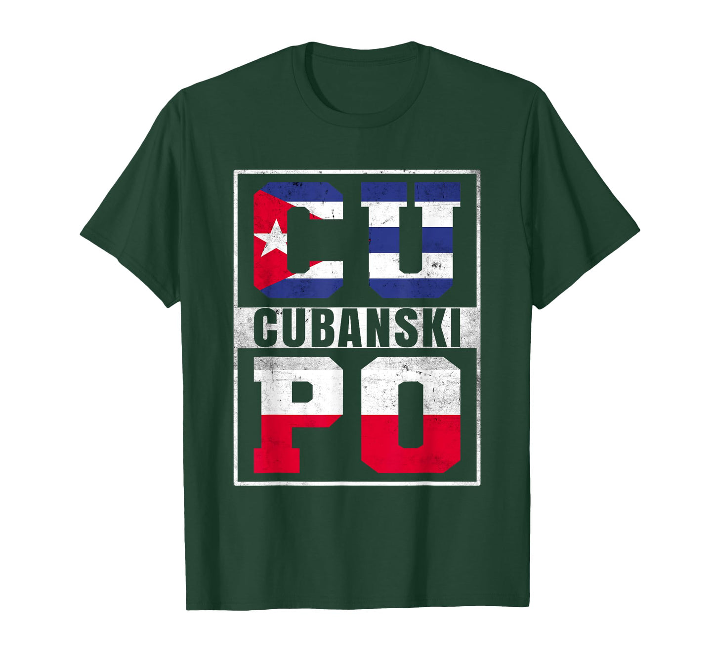 Cubanski Roots Cuba and Poland Mix Polish Cuban T-Shirt