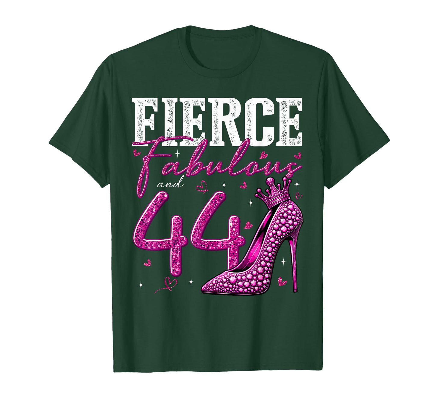44th Birthday Fierce Fabulous and 44 Year Old Gifts Heels T-Shirt