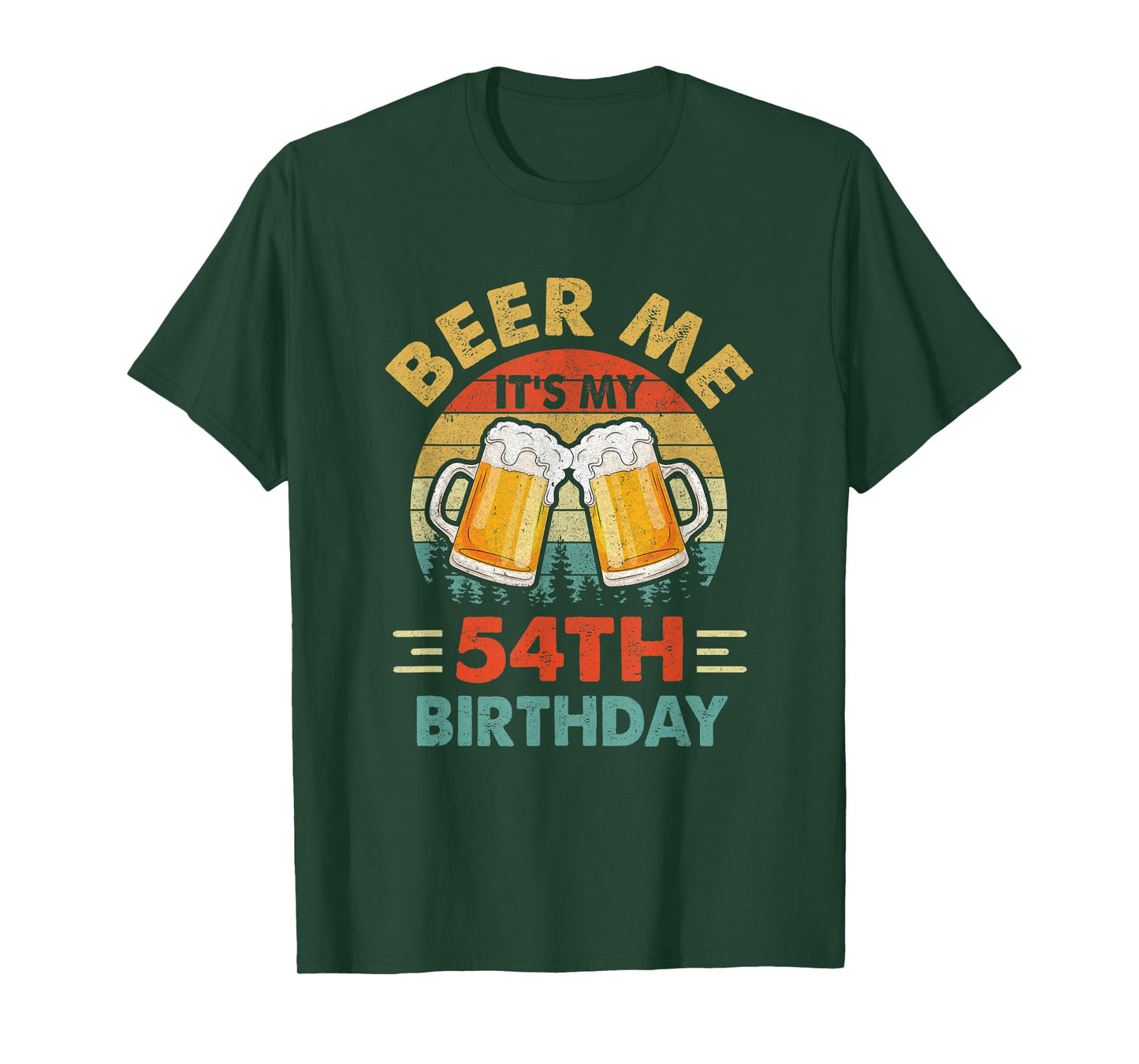 Beer Me It's My 54Th Birthday Party 54 Years Old Men Vintage T-Shirt