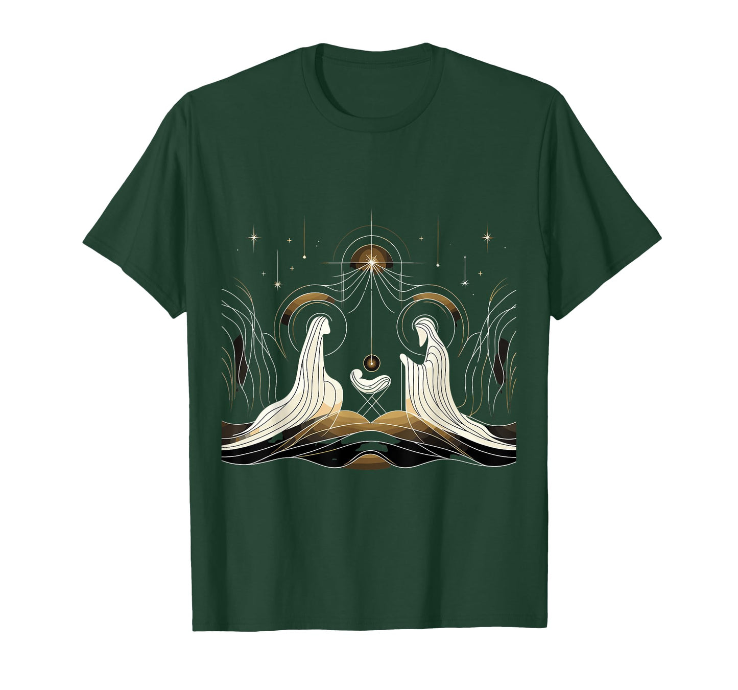 Minimalist Nativity Scene - Christmas Art T-Shirt