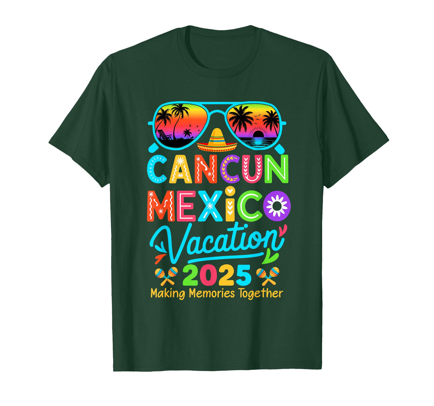 Cancun Mexico Vacation Beach 2025 Trip Matching Group Squad T-Shirt