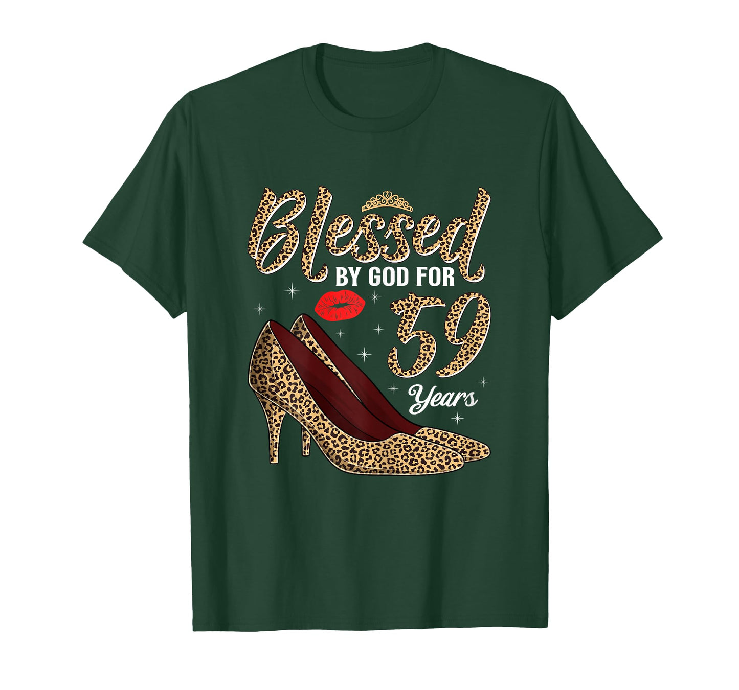Blessed by God for 59 Years Old Ladies 59th Birthday T-Shirt