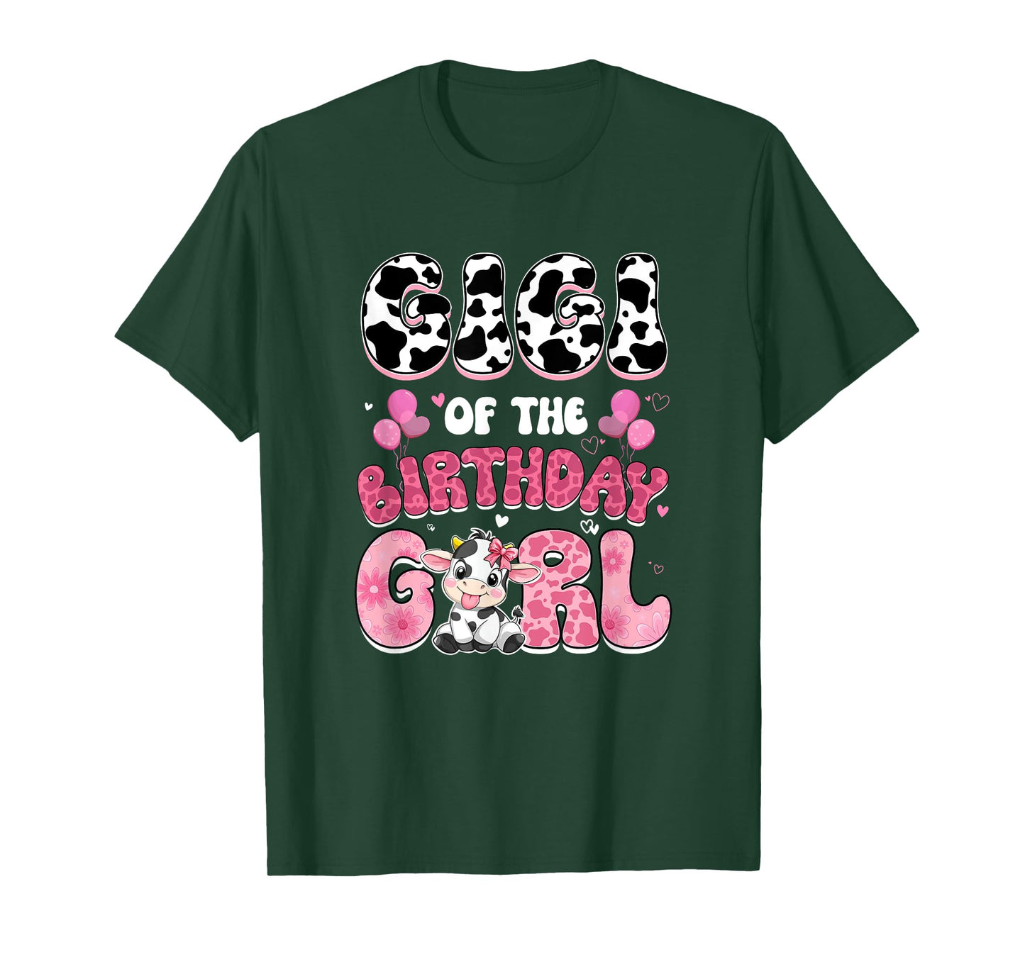 Gigi of The Birthday Girl Cow Farm Family 1St Birthday T-Shirt
