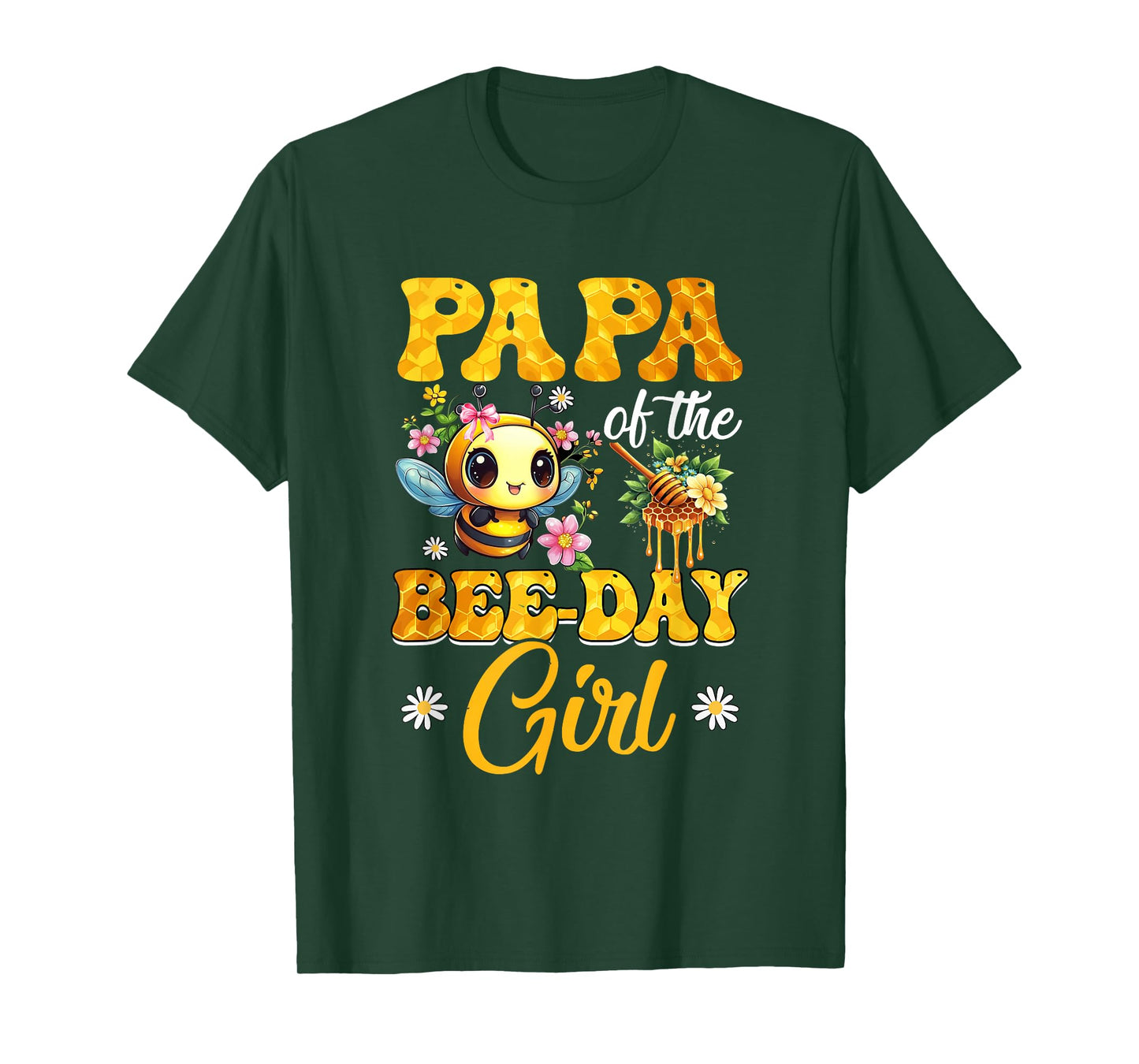 Papa Of The Birthday Girl Bee Family Birthday Party T-Shirt