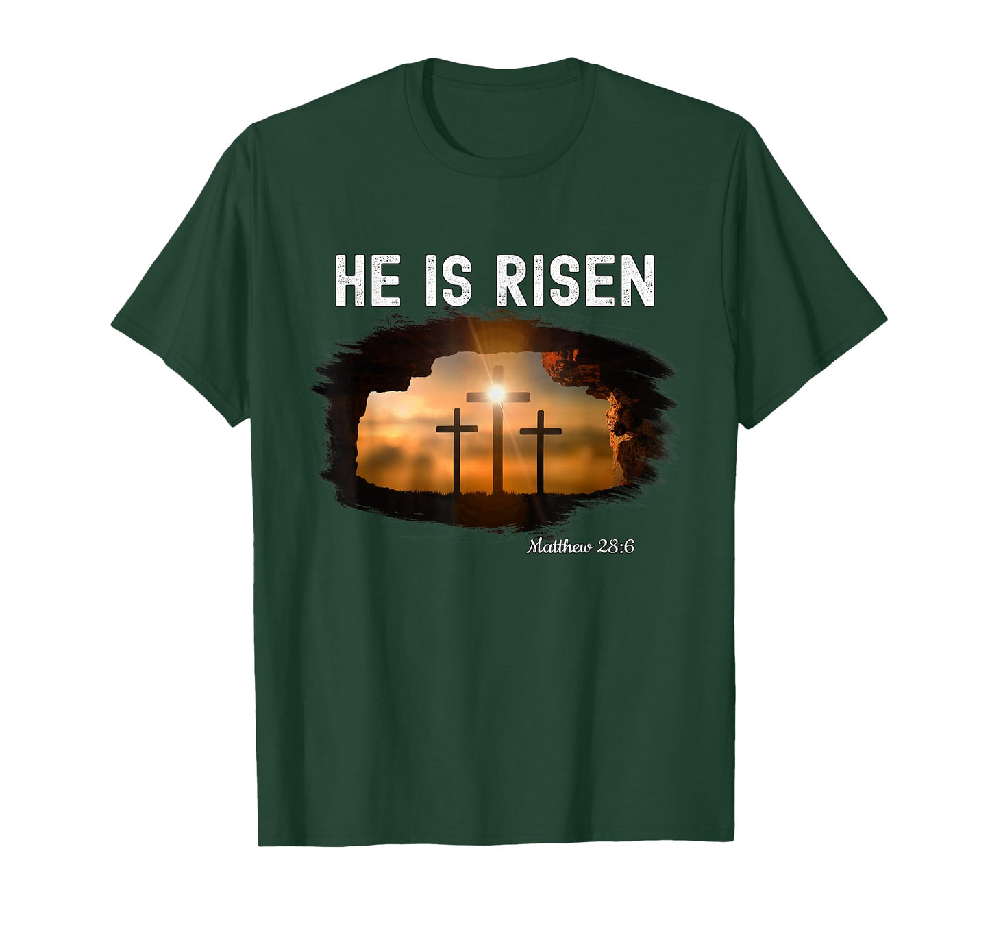 He is risen Christian Easter Jesus Matthew 28:6 T-Shirt