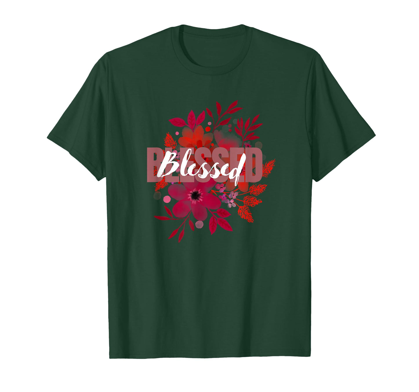 BLESSED WITH SOFT FLOWER BACKGROUND T-Shirt