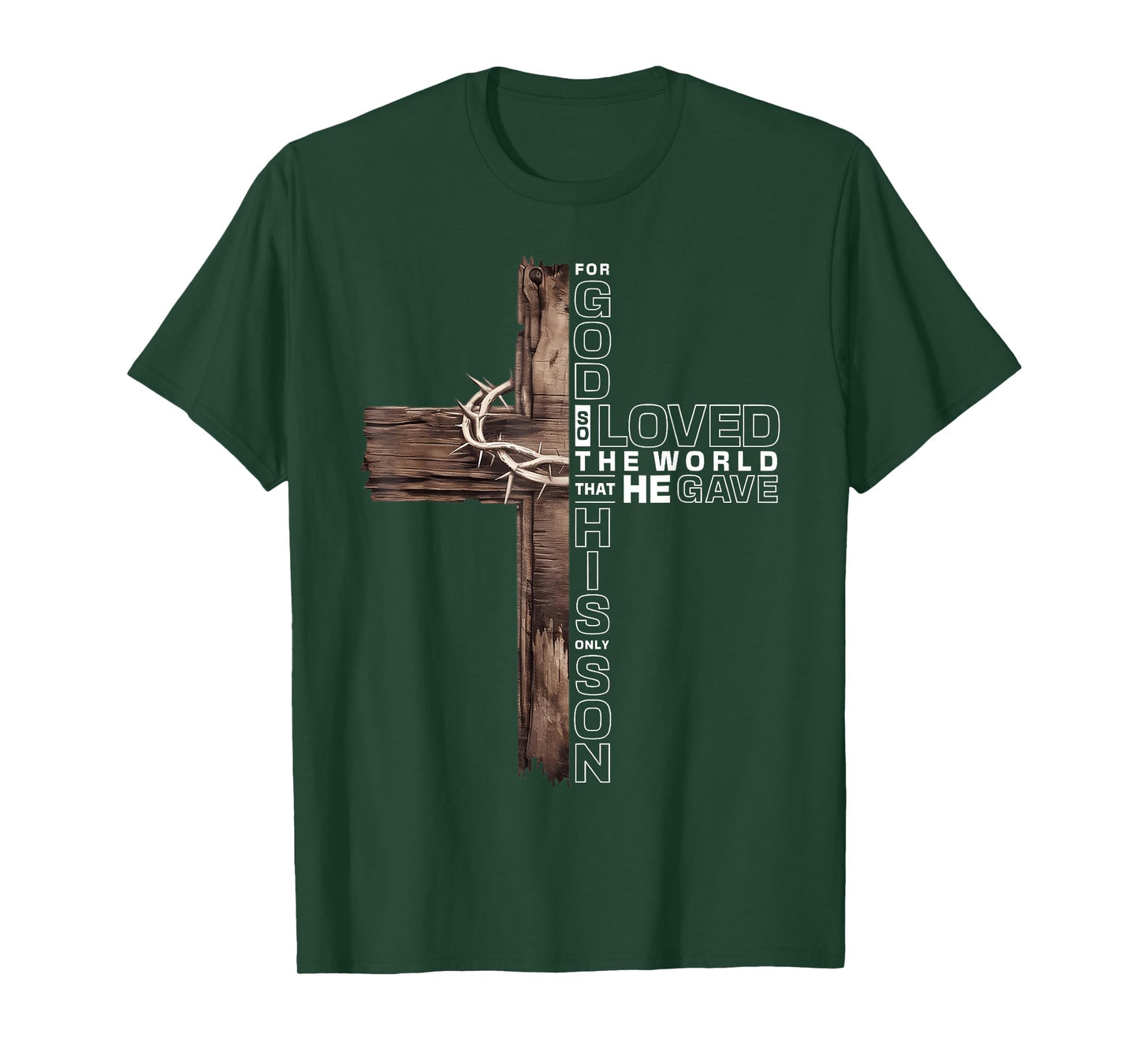 Bible Verse John 3:16 Cross Christian Scripture Jesus Faith T-Shirt