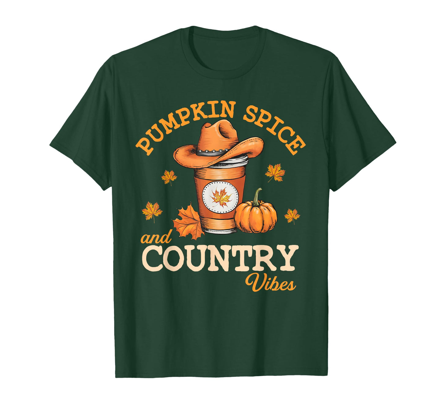 Pumpkin Spice And Country Vibes Western Fall Autumn Howdy T-Shirt
