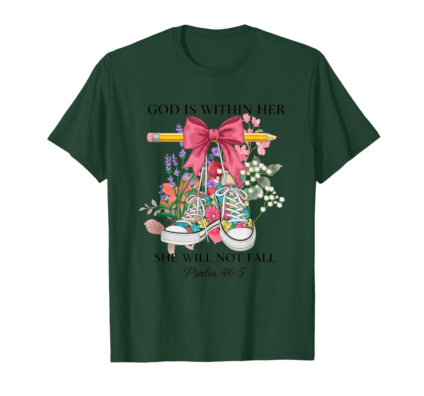 God is Within Her She Will Not Fall Art T-Shirt