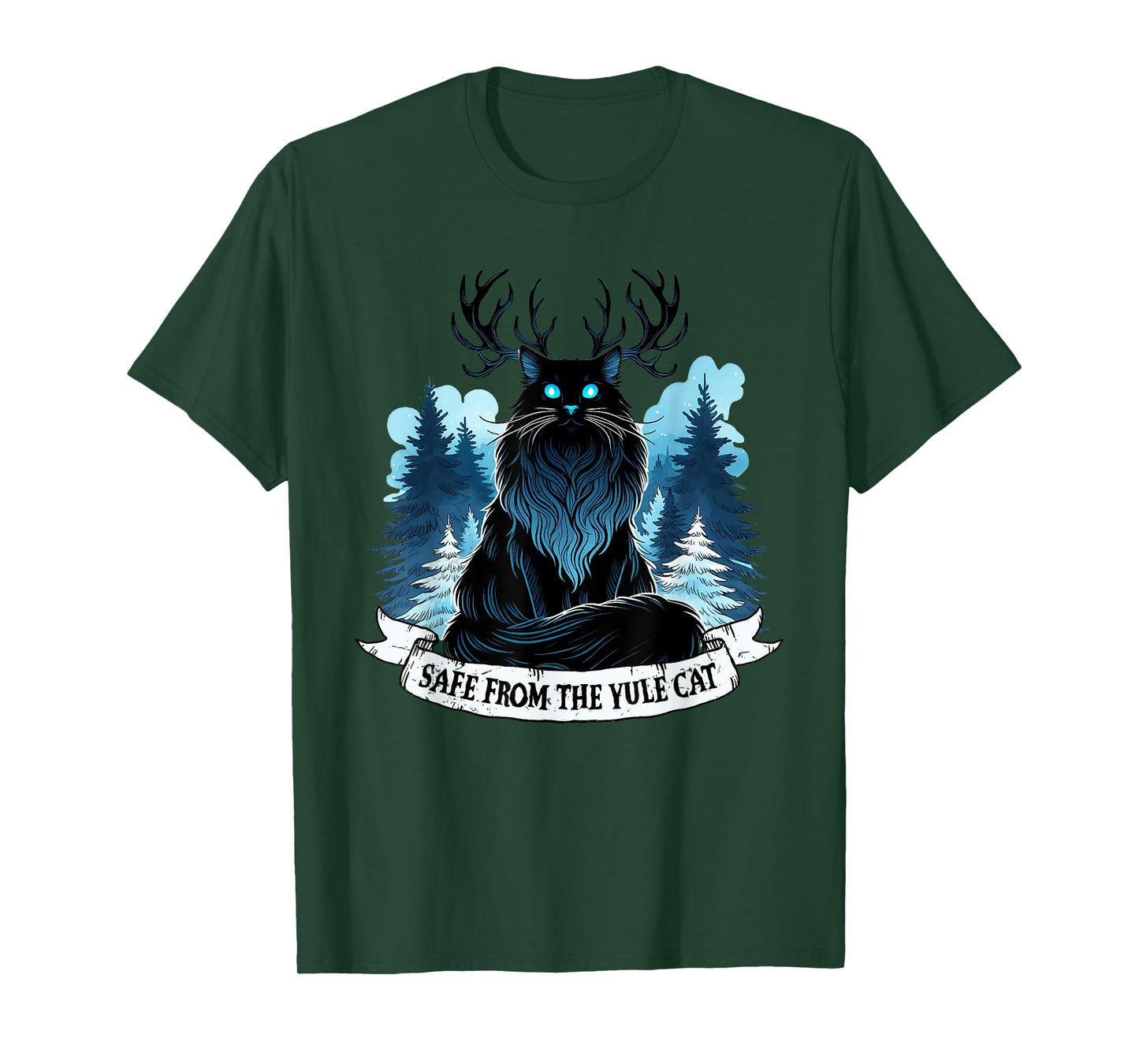 Safe from the Yule Cat Christmas Icelandic Iceland Folklore T-Shirt for Men Women Kids