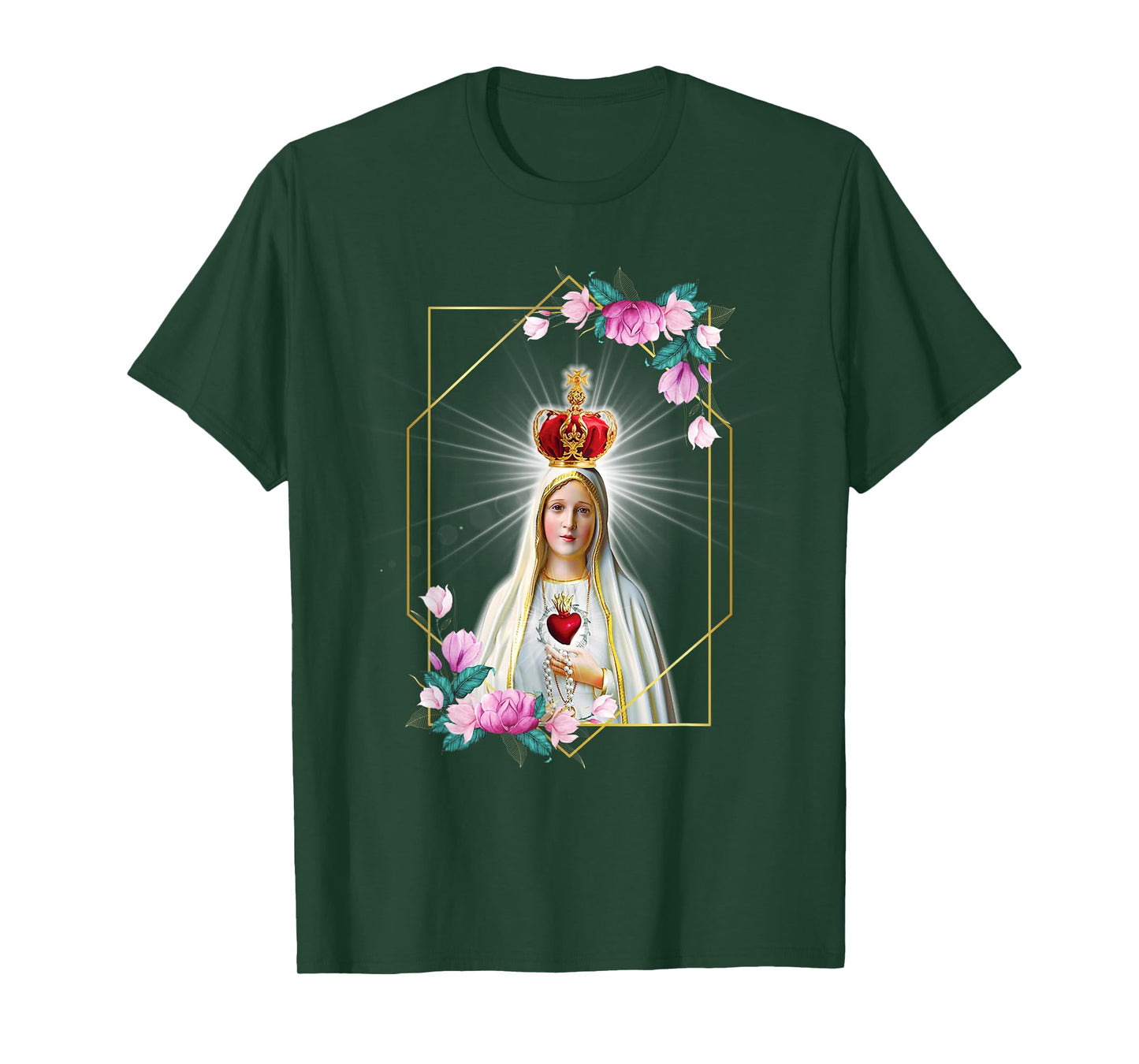 Our Lady of Fatima Immaculate Heart of Blessed Virgin Mary T-Shirt