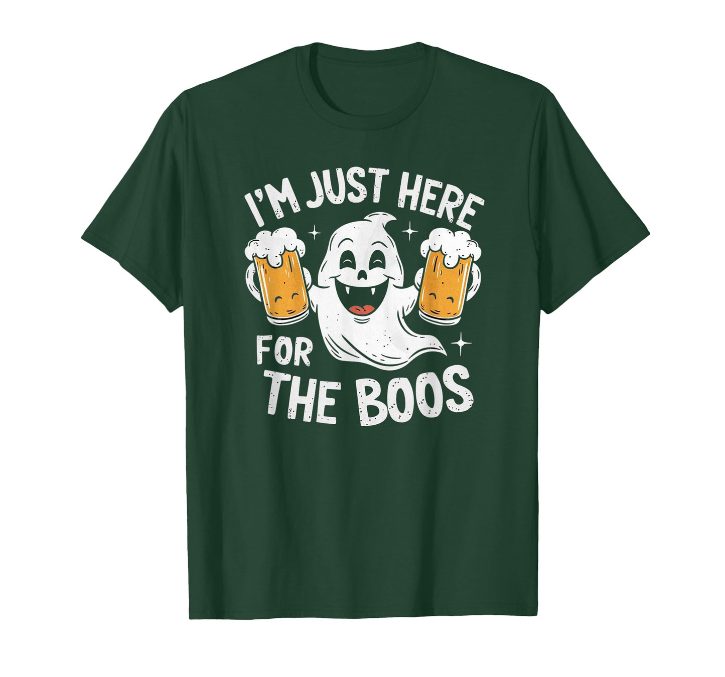 I'm Just Here For The Boos Funny Halloween Ghost T-Shirt