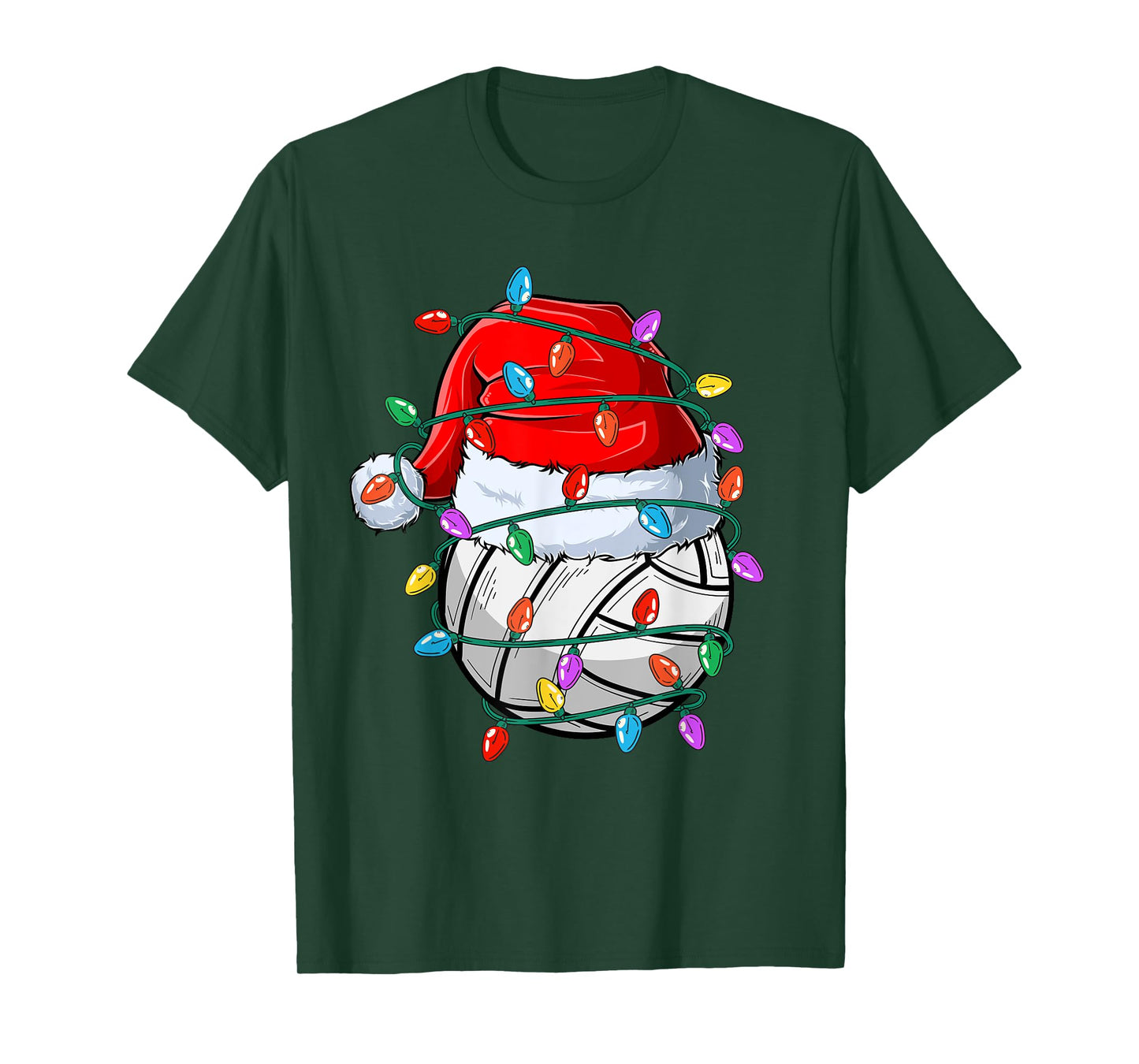 Christmas Volleyball Xmas Santa Sports Hat Ball Kids Boy Men T-Shirt