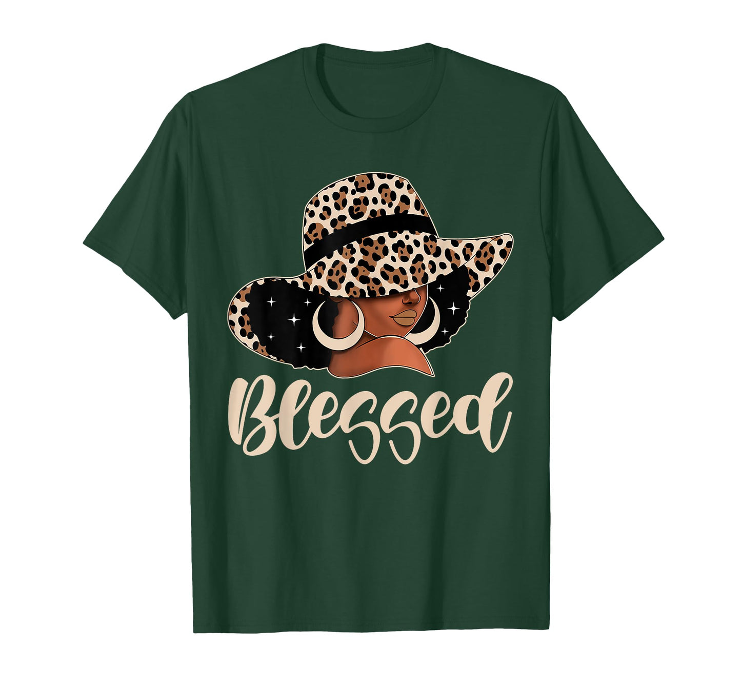 Blessed Black Woman Praying Afro African American Christian T-Shirt