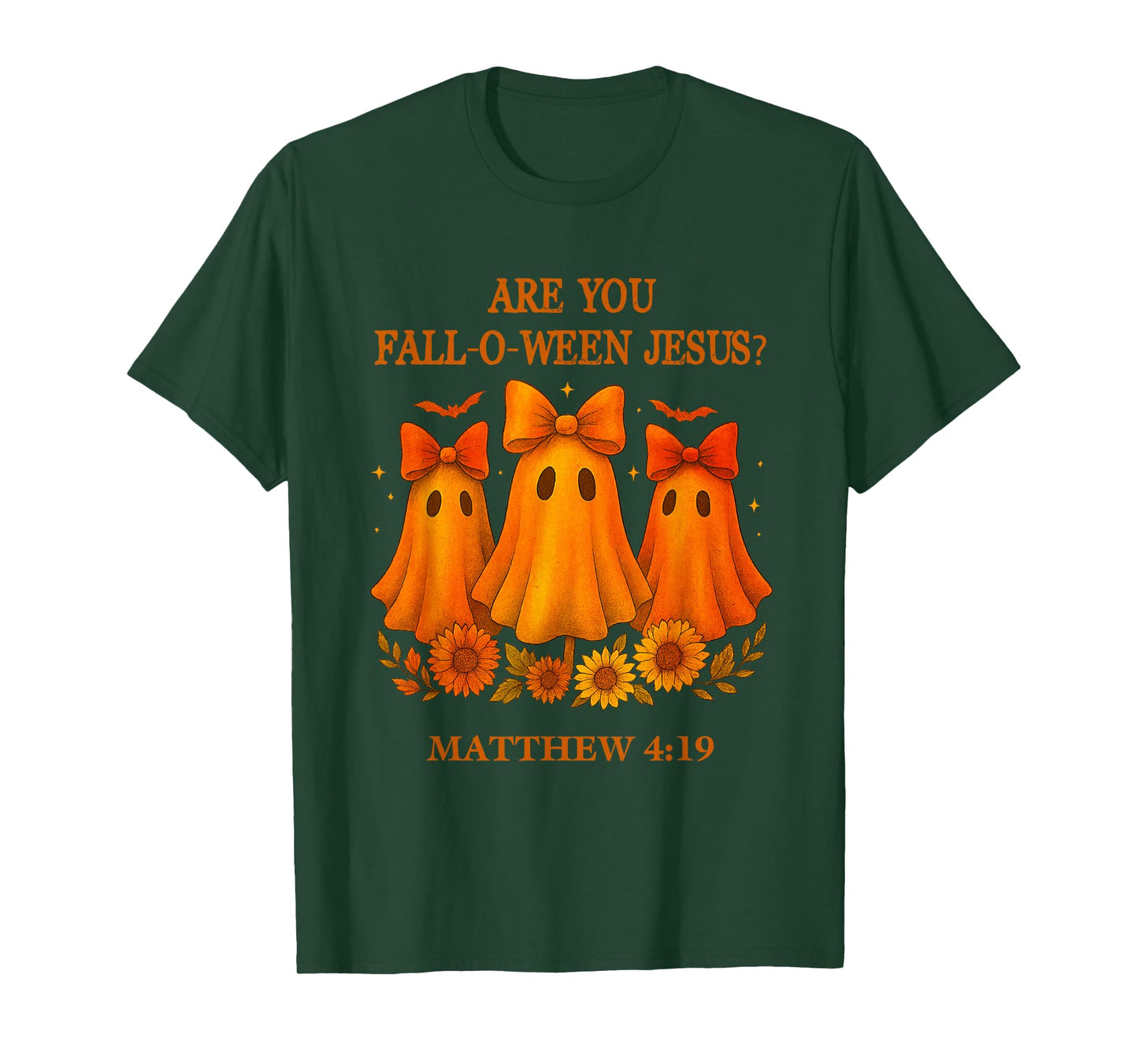 are You Falloween Jesus Spooky Halloween Matthew Bible Verse T-Shirt
