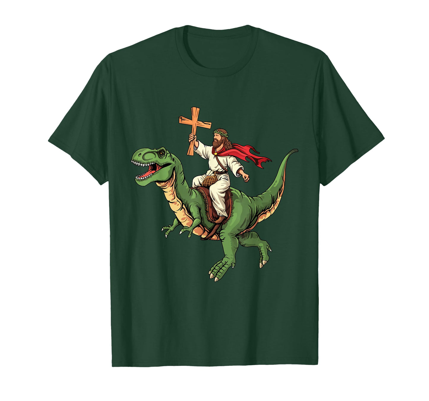 Jesus Riding Dinosaur T-Shirt