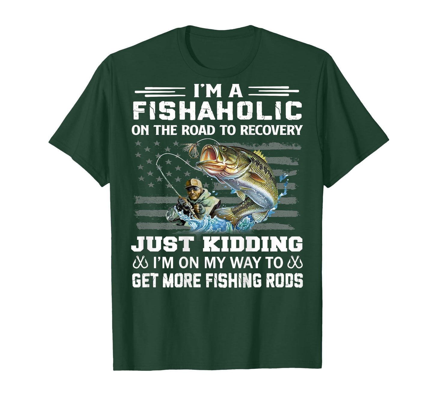 I'm A Fishaholic On The Road To Recovery Fisherman Gifts T-Shirt