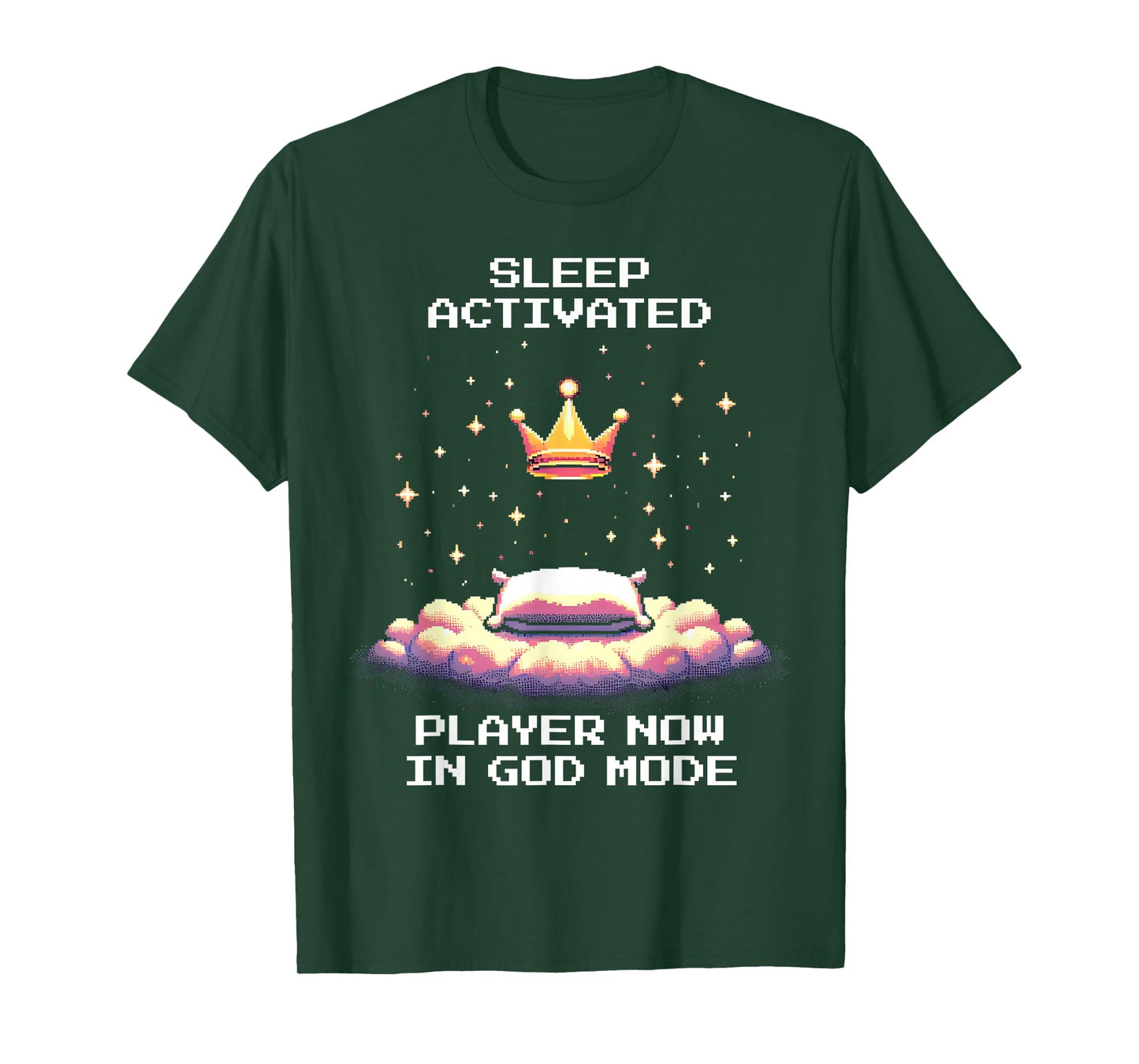 God Mode Sleep | Pixel Lucid Dream Retro Gaming T-Shirt