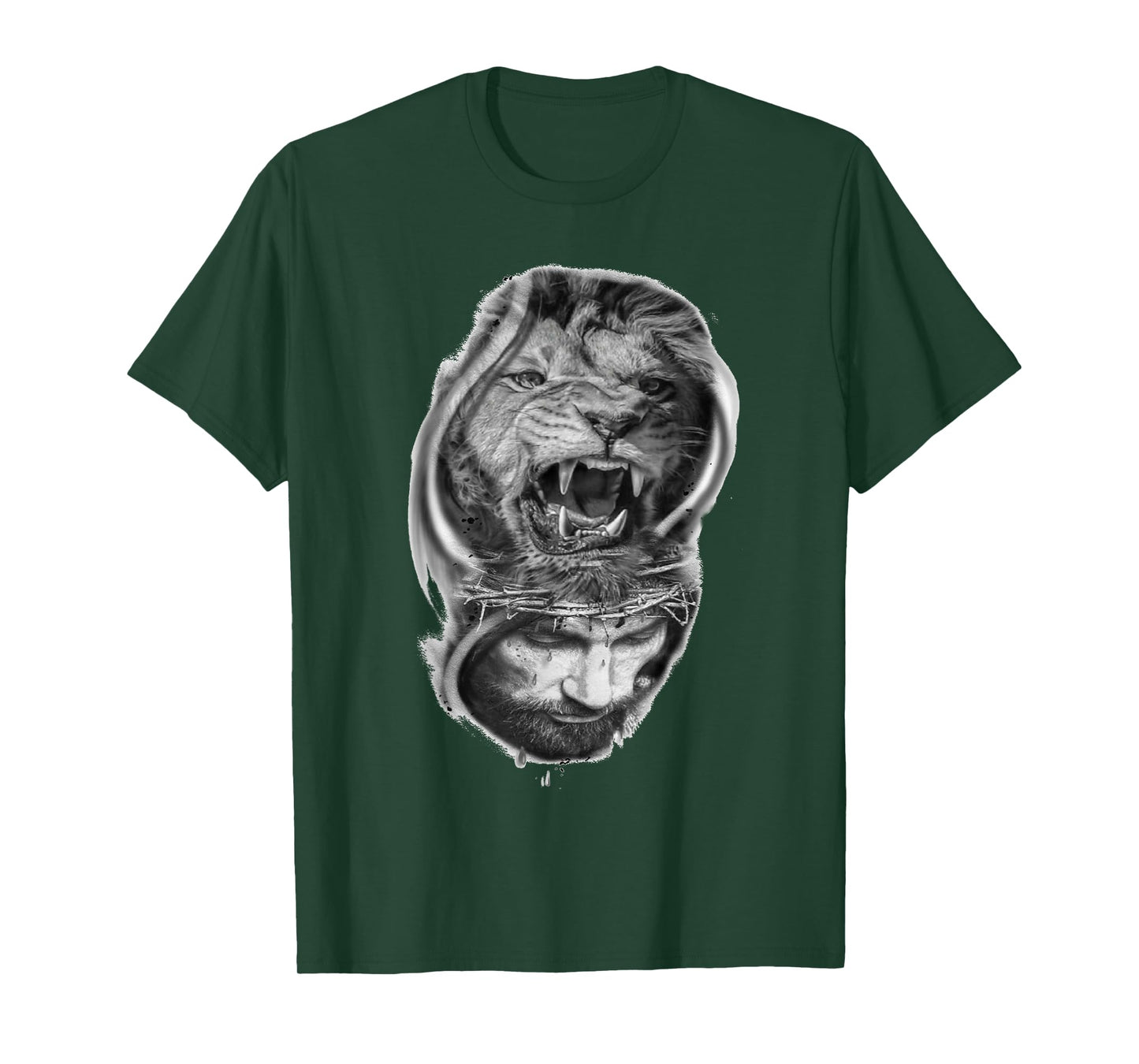 Lion of Judah and Jesus Prayer Christian T-Shirt T-Shirt