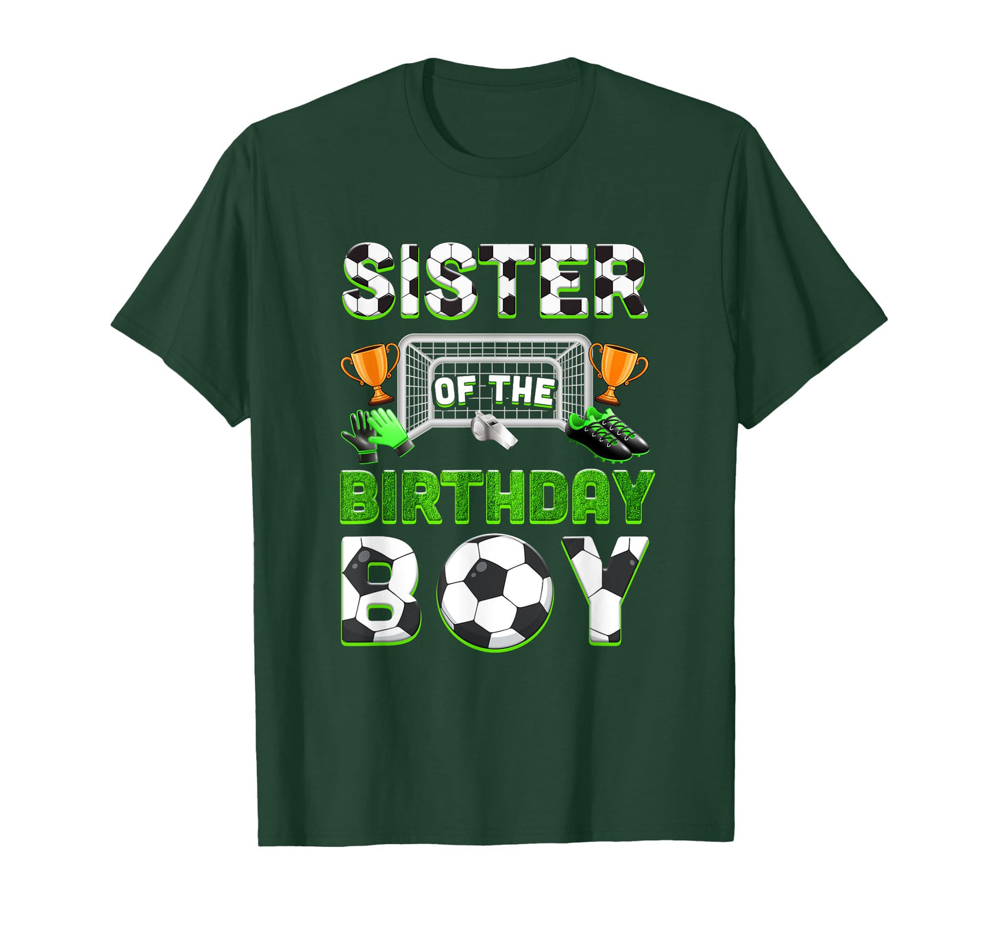 Sister Of The Birthday Boy Soccer Family Matching Party T-Shirt