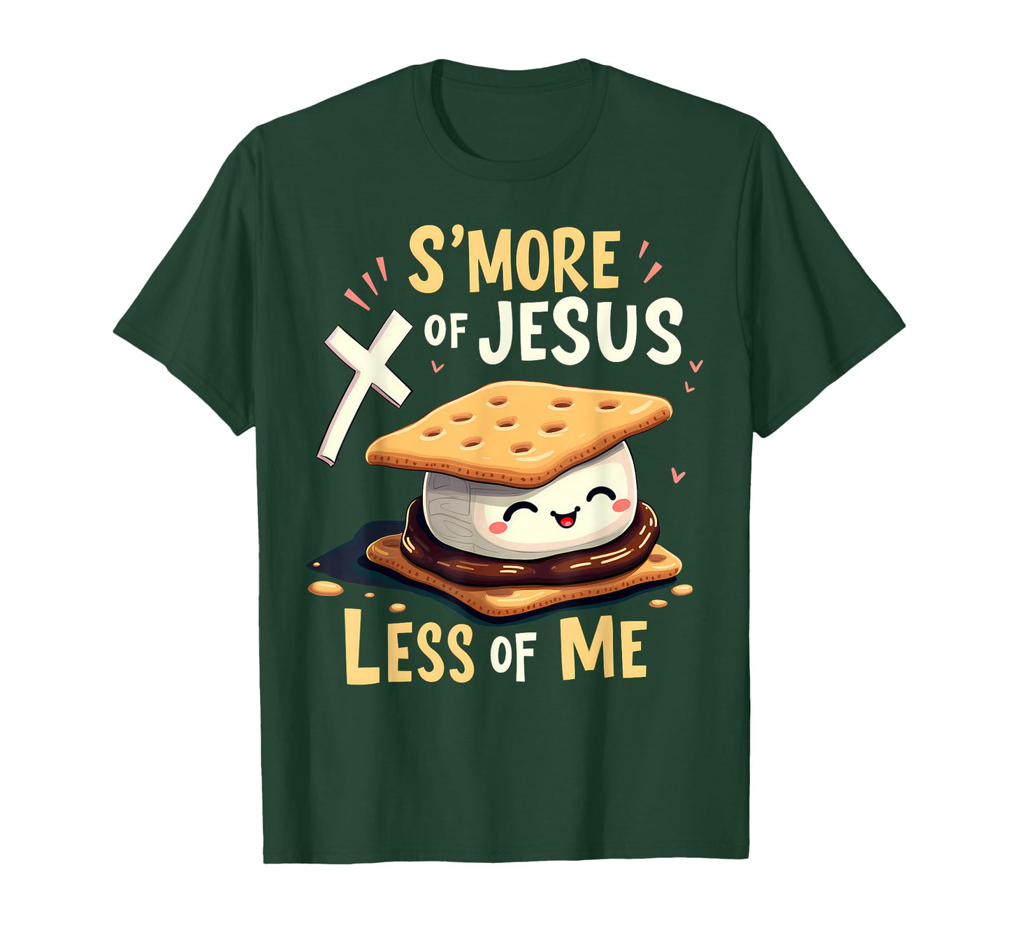 Funny Smore Of Jesus Less Of Me Bible Christianity Camper T-Shirt