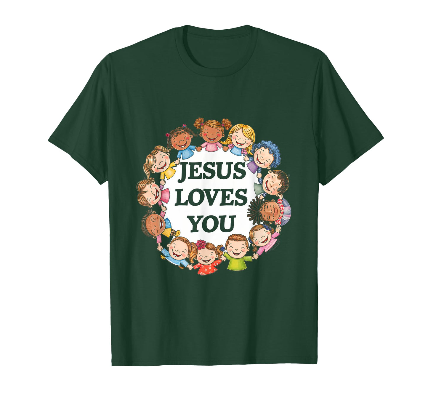 Jesus Loves You Kids Faith Children Religious Love T-Shirt