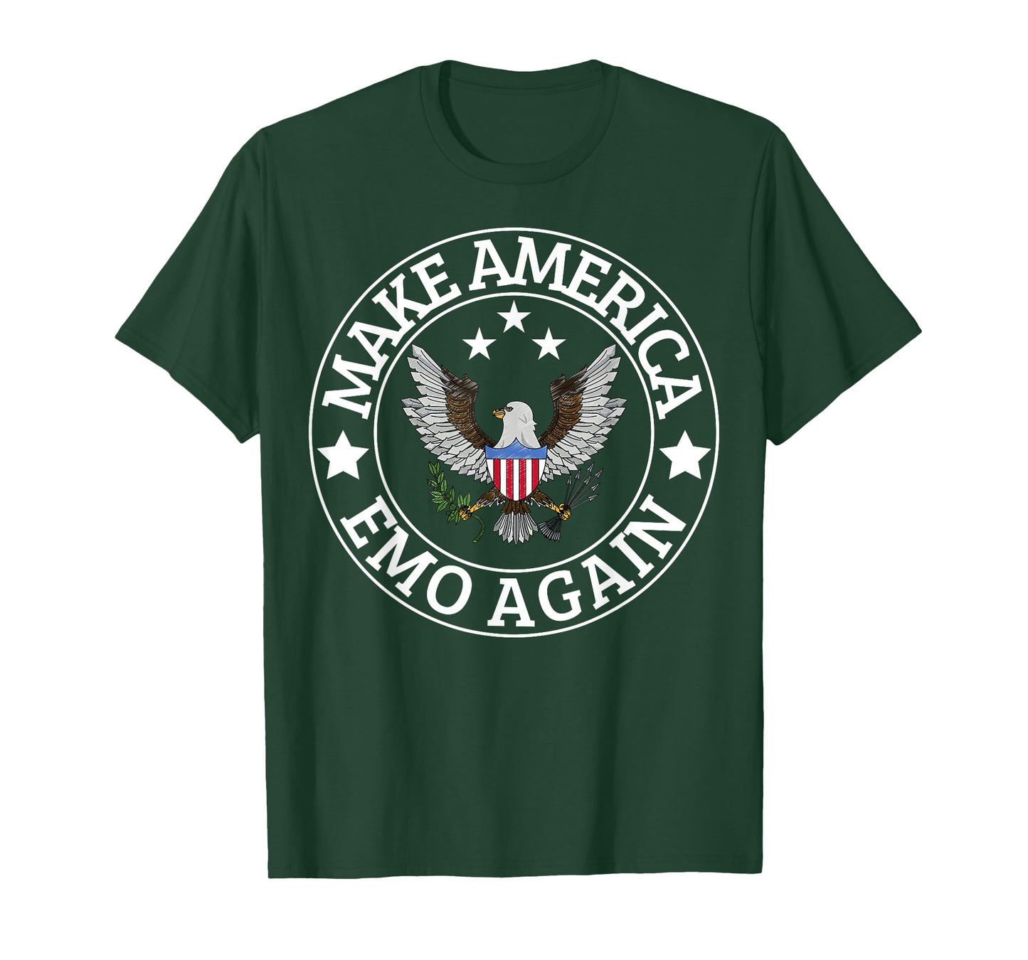 MAKE AMERICA EMO AGAIN Funny Goth US Saying T-Shirt