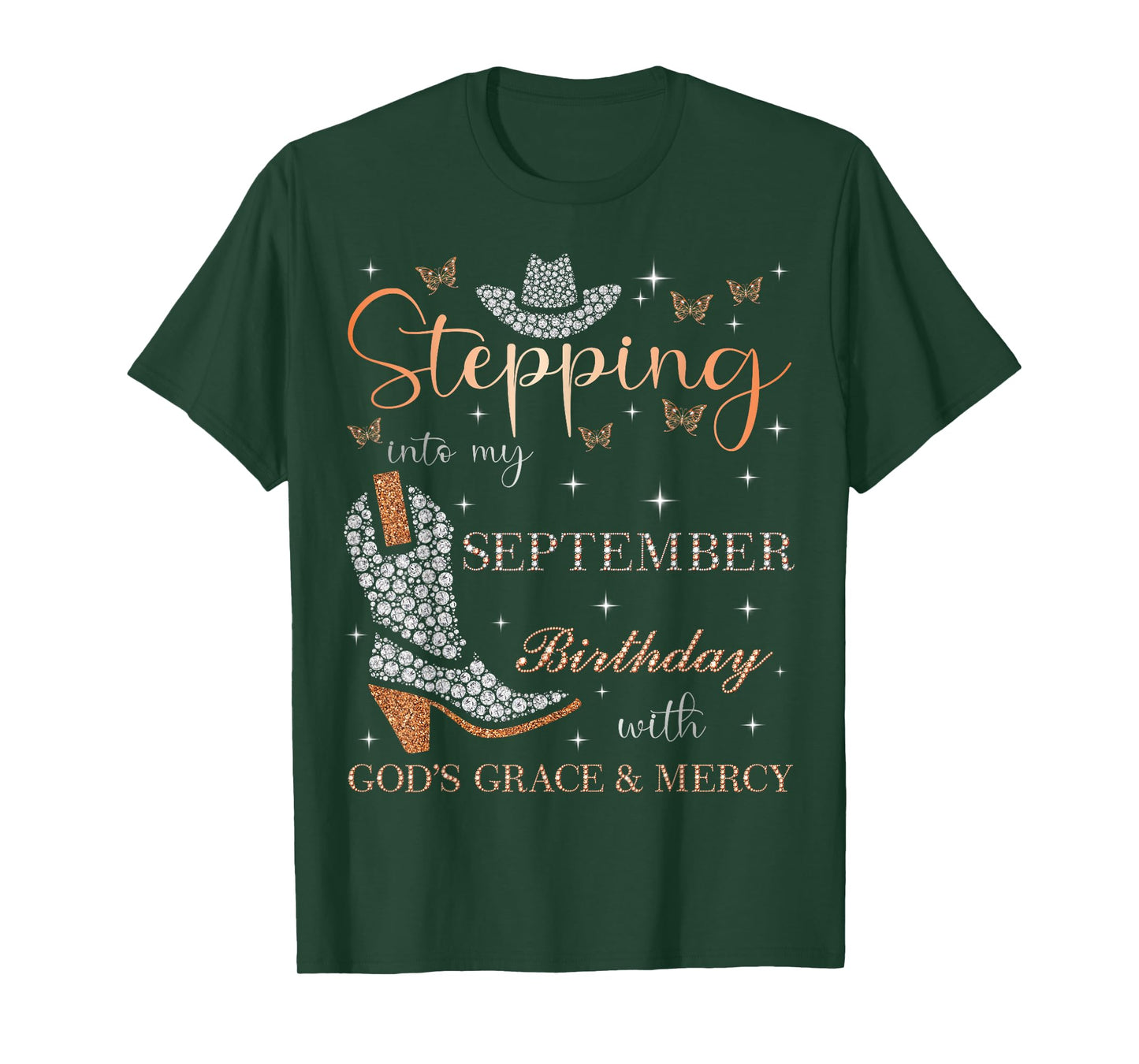 Stepping Into My September Birthday With God's Grace & Mercy T-Shirt
