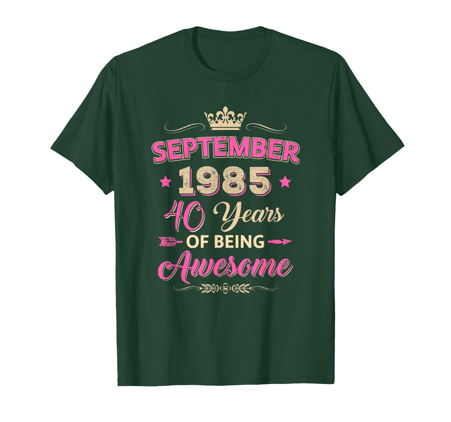 September 1985 40 Years of Being Awesome Retro 40Th Birthday T-Shirt