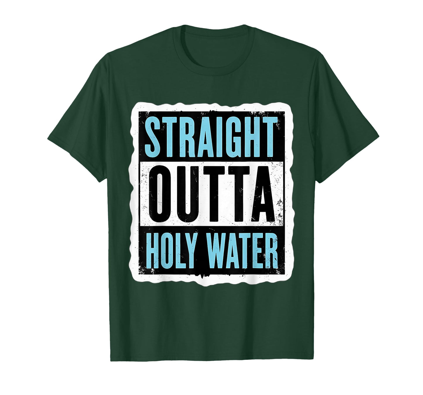 Straight Outta Holy Water Christian Baptism Mens Boys Kids T-Shirt