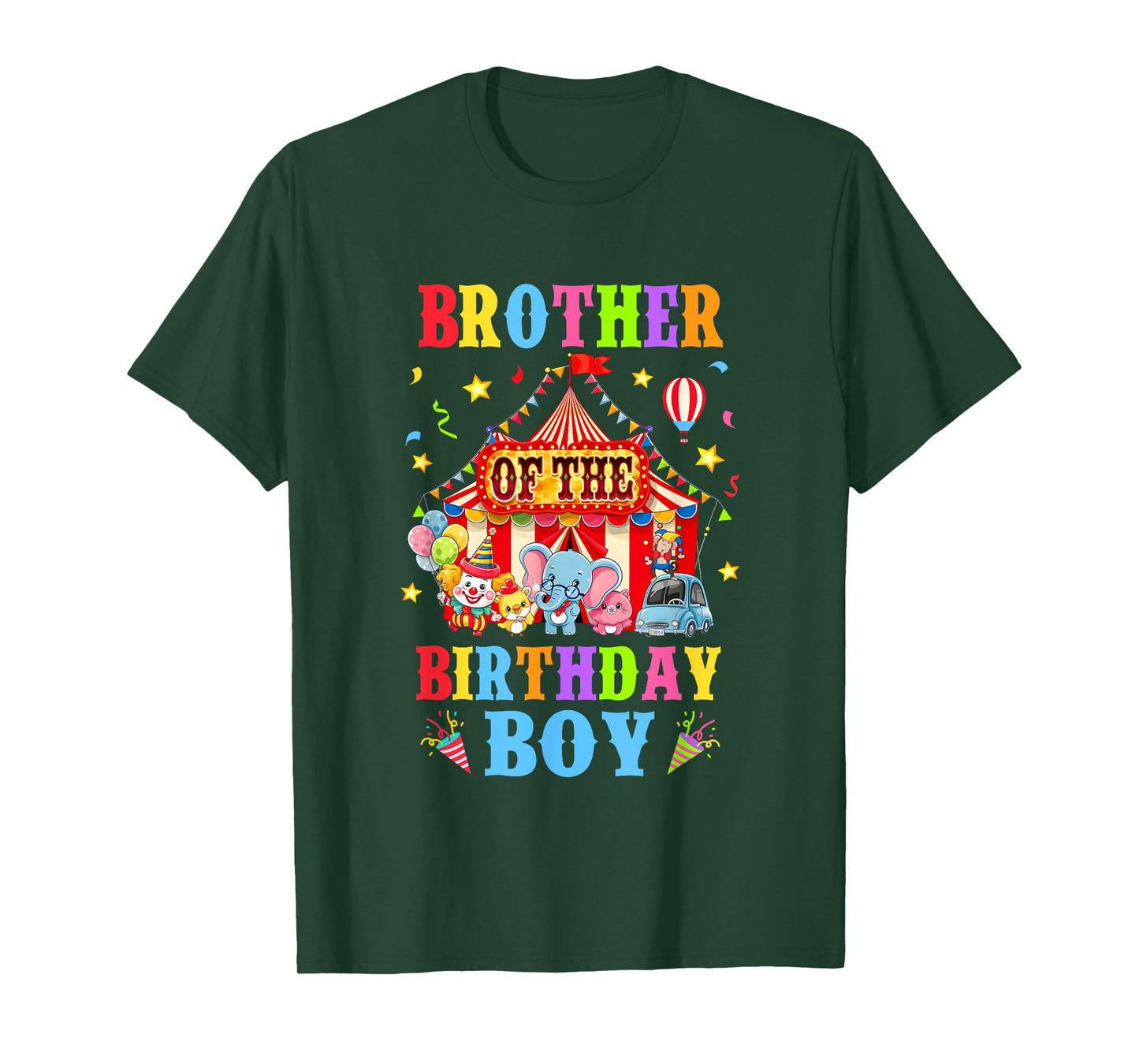 Brother Of The Birthday For Boy Circus Carnival Theme Party T-Shirt