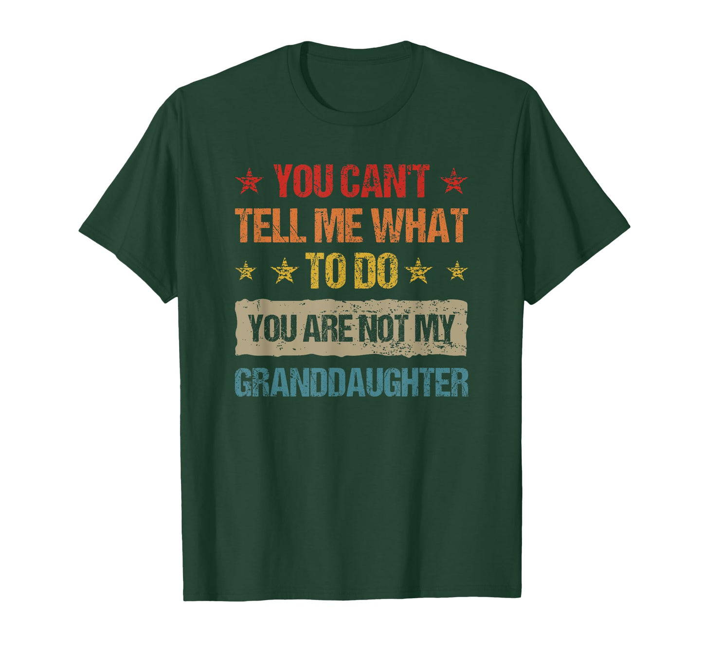 Funny Vintage Retro Sarcastic Design Quotes You Can't Tell Me What To Do You're Not My Granddaughter Unisex-Kids T-Shirt