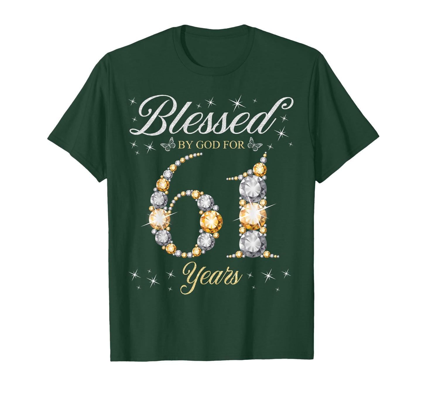Blessed By God For 61 Years Old 61st Birthday Party T-Shirt