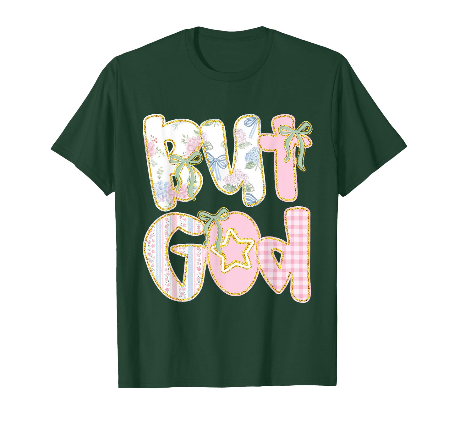 Floral But God Coquette Bow Jesus Bible Verse Faith-Based T-Shirt