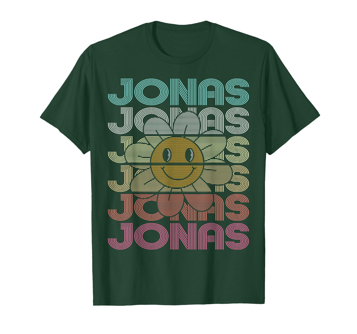 Retro Jonas Frist Name I Love Jonas 80's Vintage T-Shirt