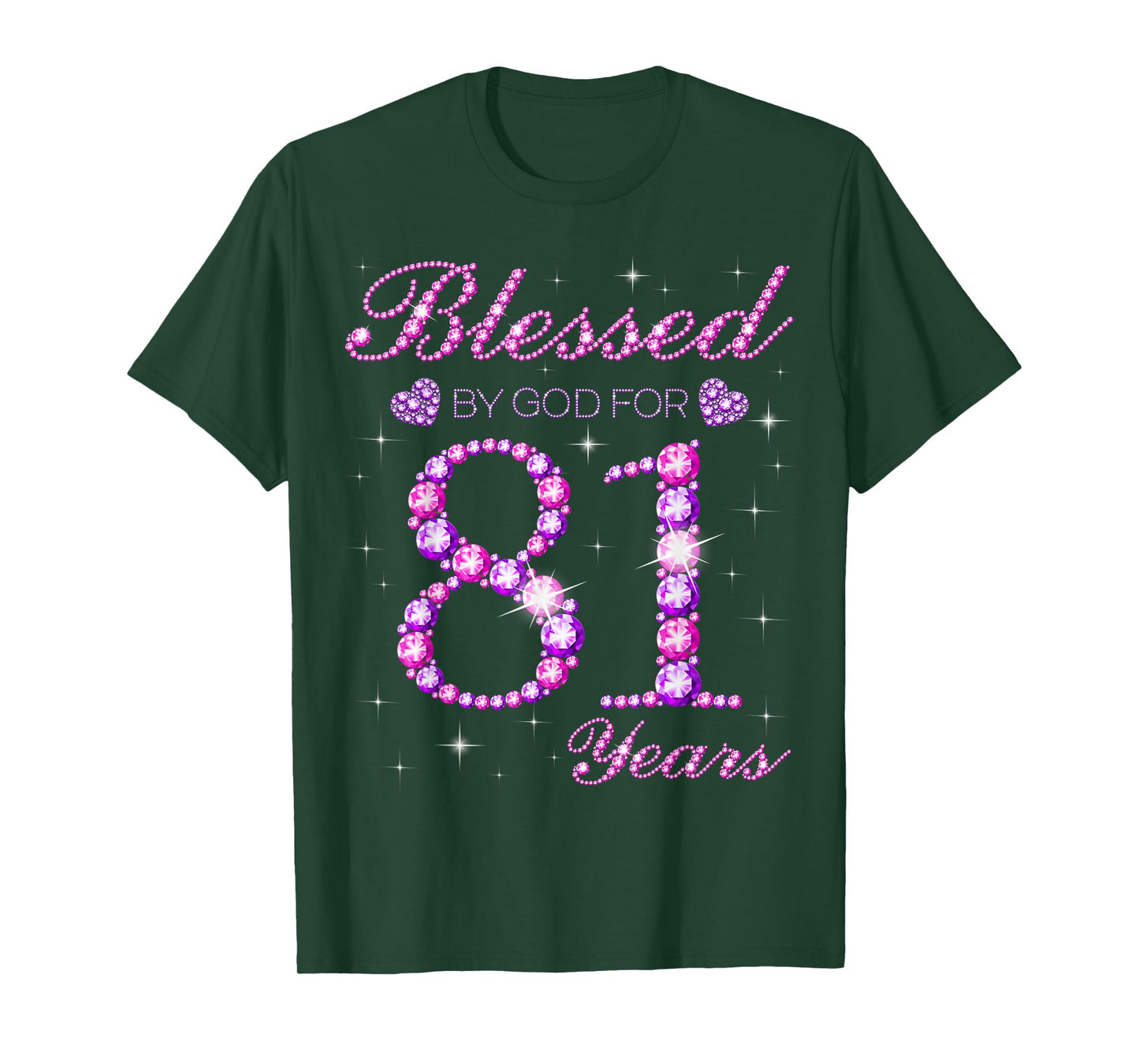 Blessed by God for 81 Years Old 81st Birthday Party T-Shirt