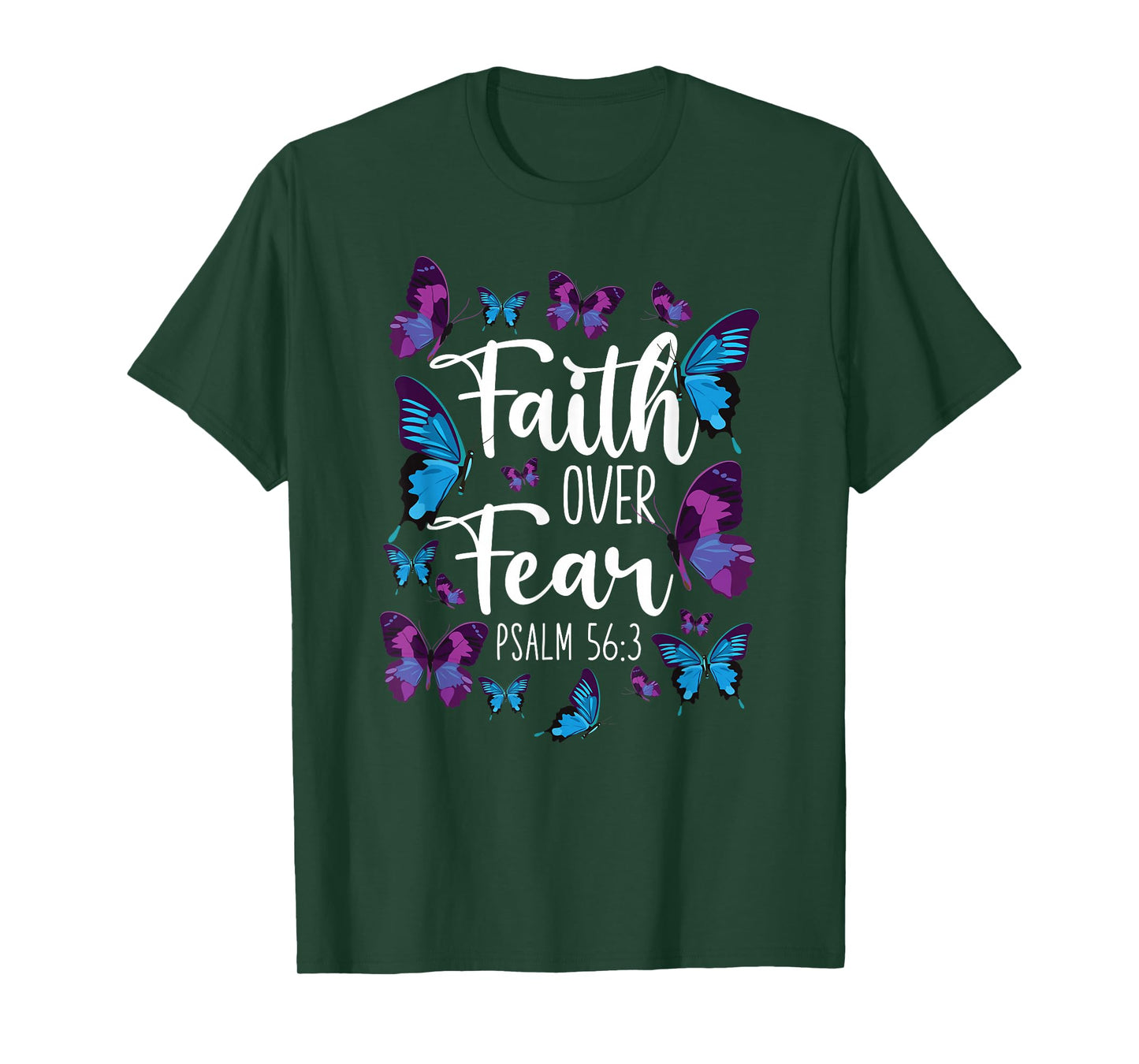 Christian Bible Verse Quote Butterfly Psalm 56:3 T-Shirt