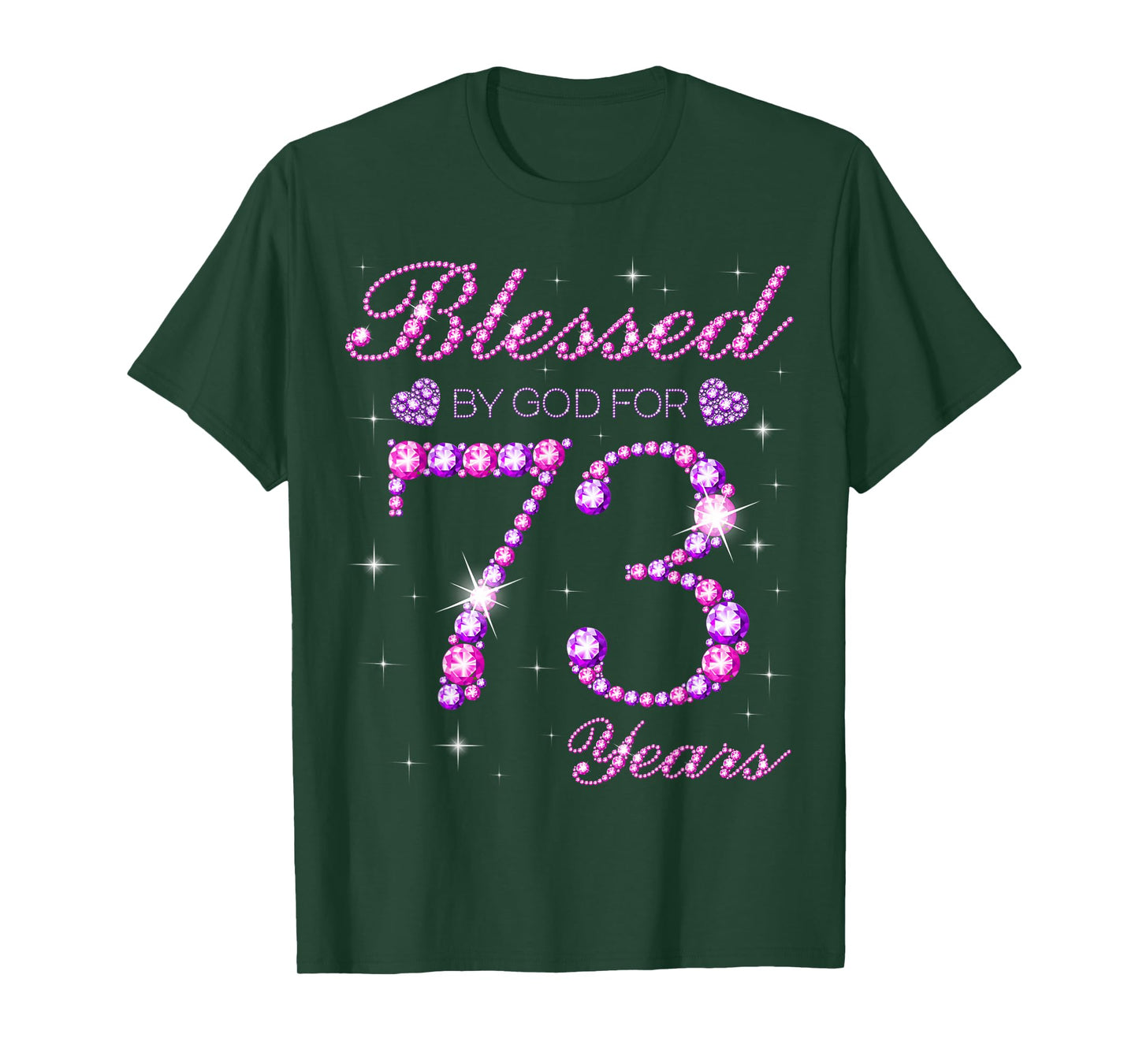 Blessed by God for 73 Years Old 73rd Birthday Party T-Shirt
