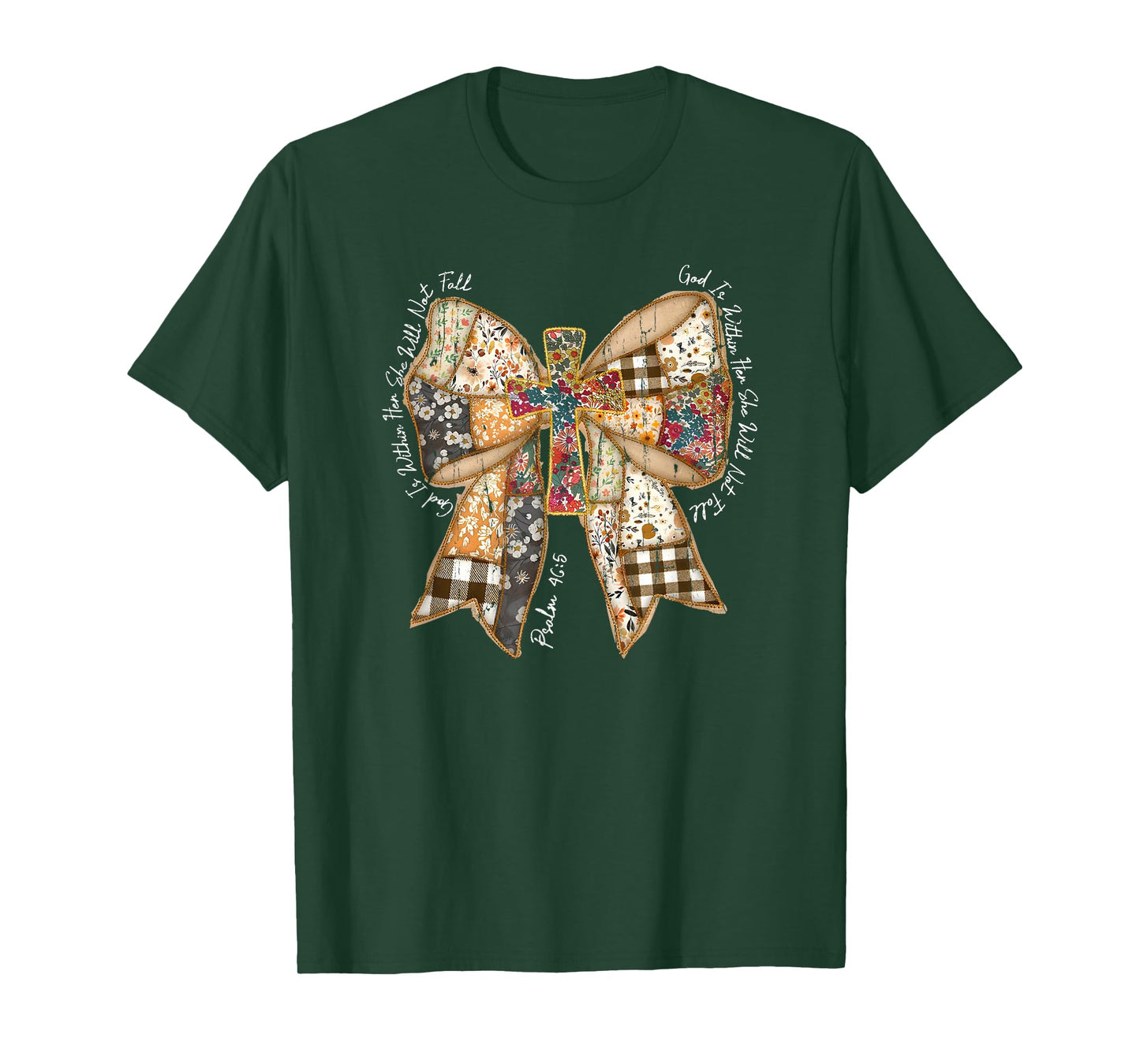 God is Within Her She Will Not Fall, Jesus, Christian T-Shirt