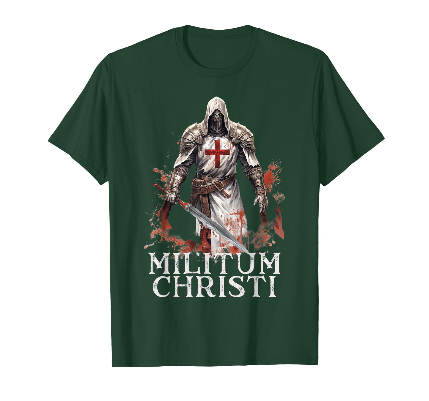 Modern Day Catholic Designs Catholic Knight Templar Crusader Cross T-Shirt
