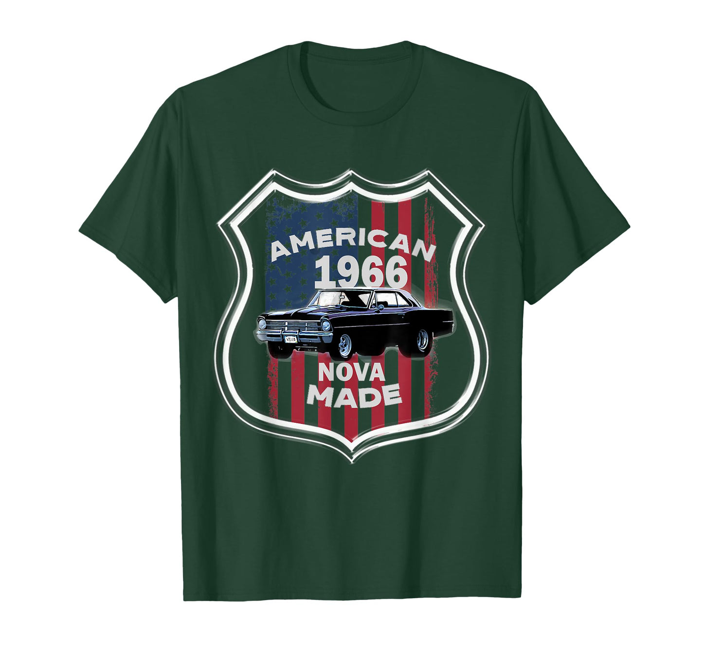 1966 66 Chevys Nova 2 Classic Car Old School Muscle Car T-Shirt